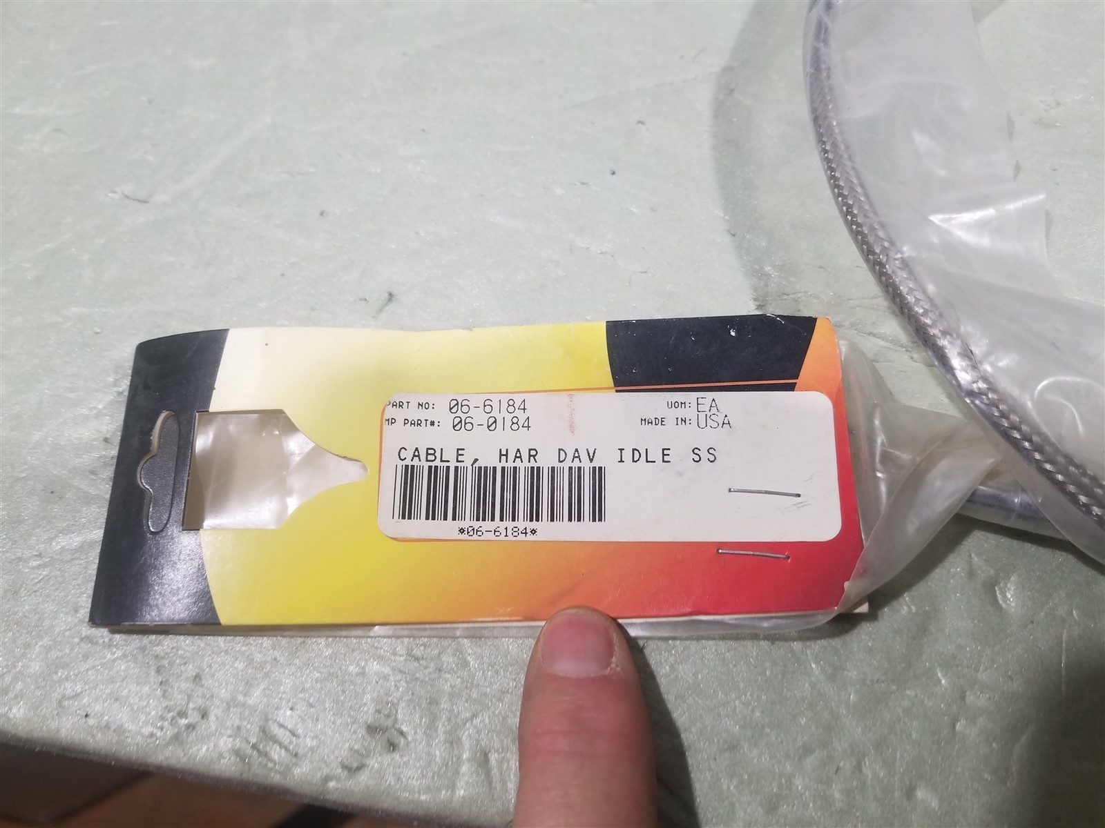 Bikers Choice Cable Harley Davidson Idle Cable Part# 06-6184   06-0184