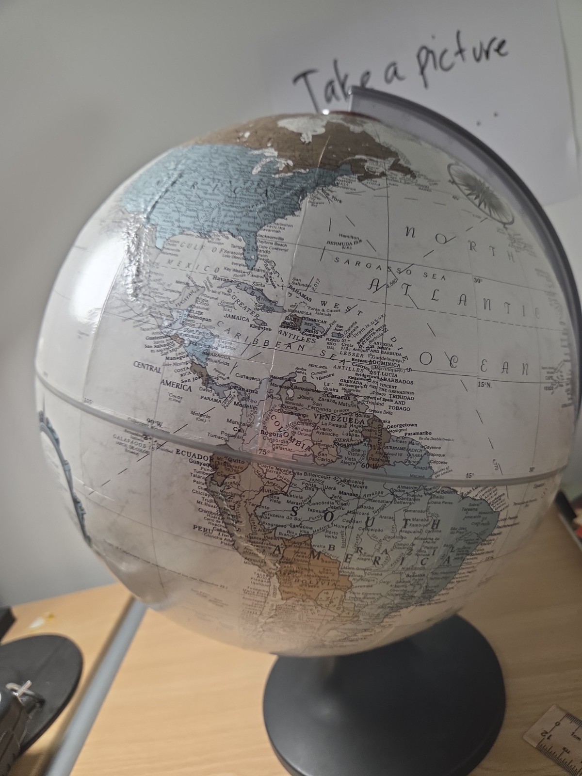 Replogle 12" Tabletop World Globe Rotating Raised Relief w/ Base