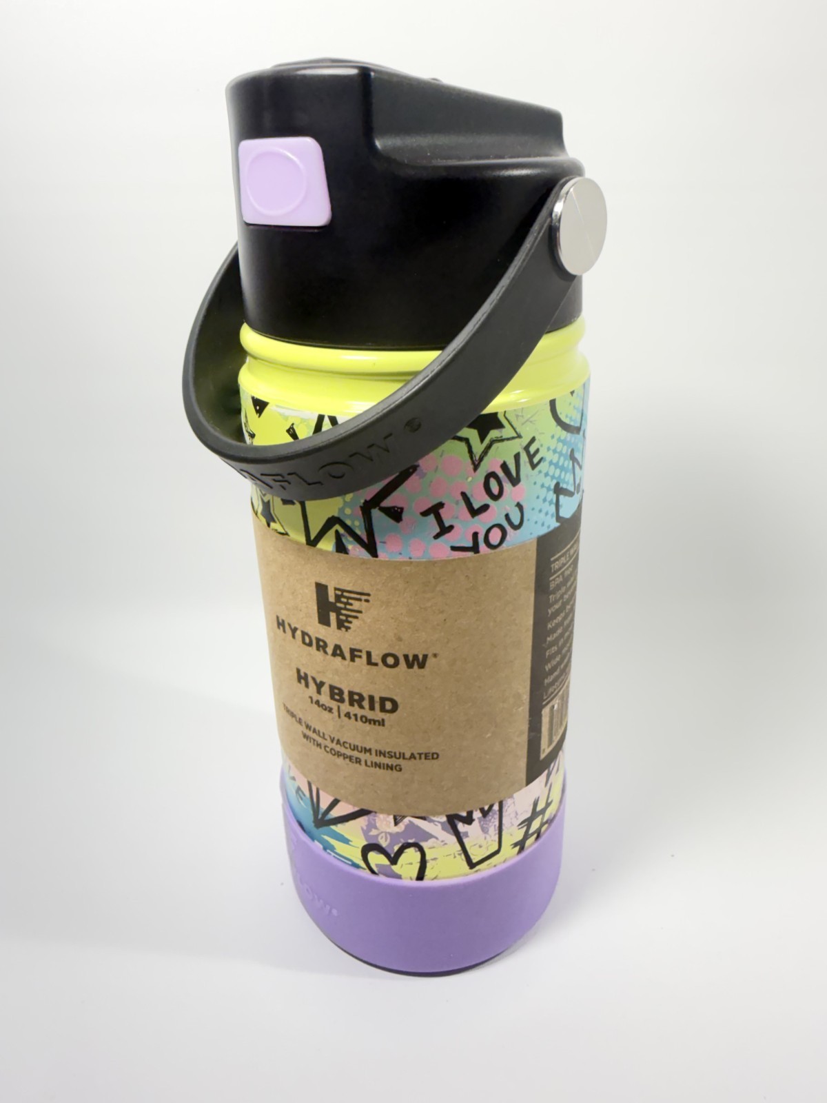 HYDRAFLOW Hybrid Kids 14oz Insulated Bottle w/ Flip Straw – Retro Girl
