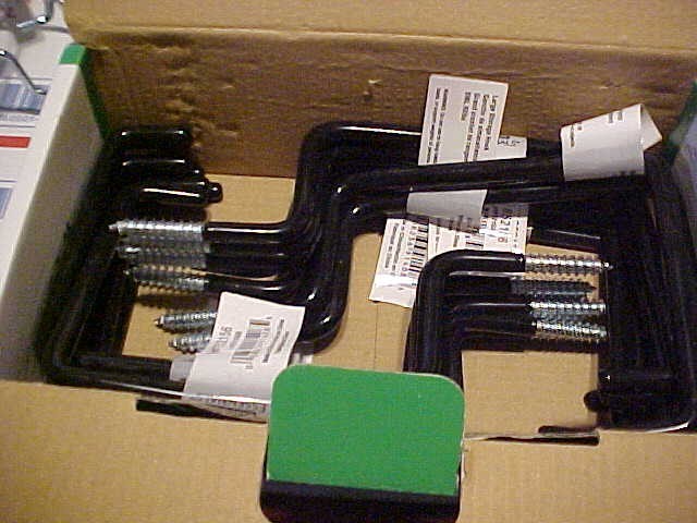 Qty 15 Large Black storage hooks 5" x 3-3/4"