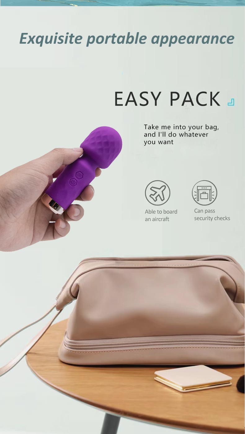 Mini AV Smart Vibrator Handheld Massager Wand Climax Vibrator Vibrating Massage