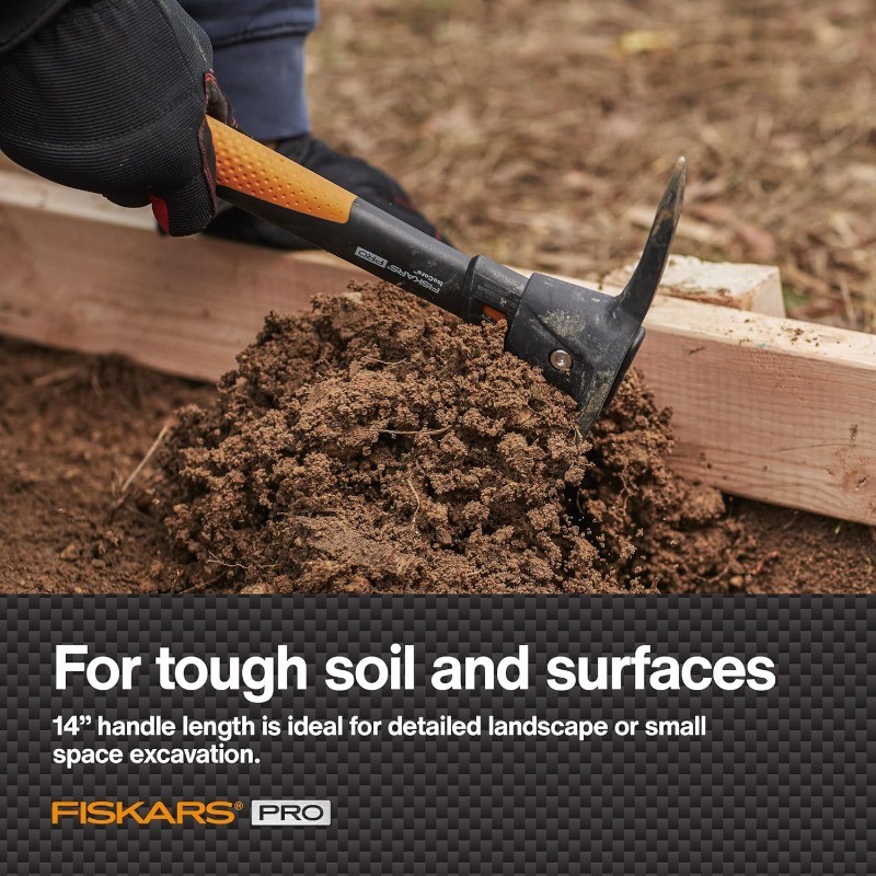 Fiskars IsoCore Pickaxe Mattock w/ Anti-Shock Handle