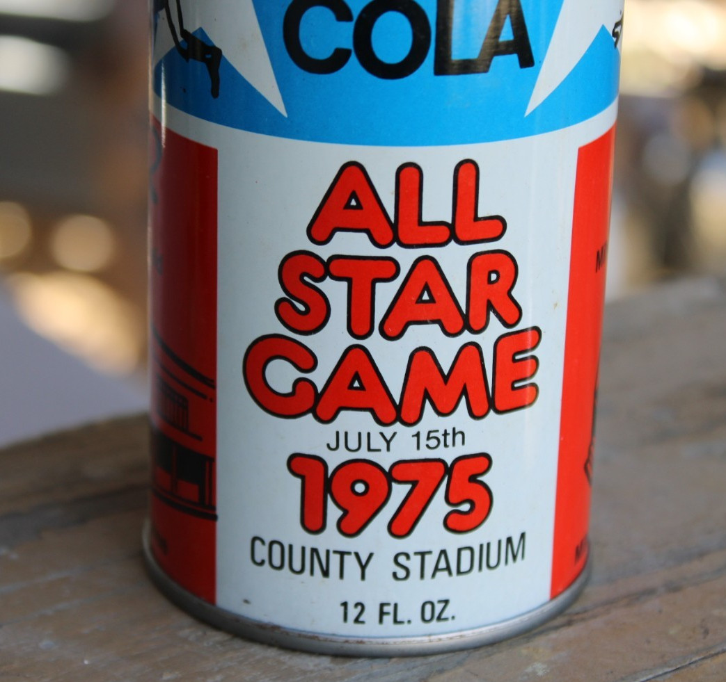NEAR MINT 1975 GRAF'S COLA ~MLB ALL-STAR GAME MILWAUKEE COUNTY STADIUM 12 oz Can