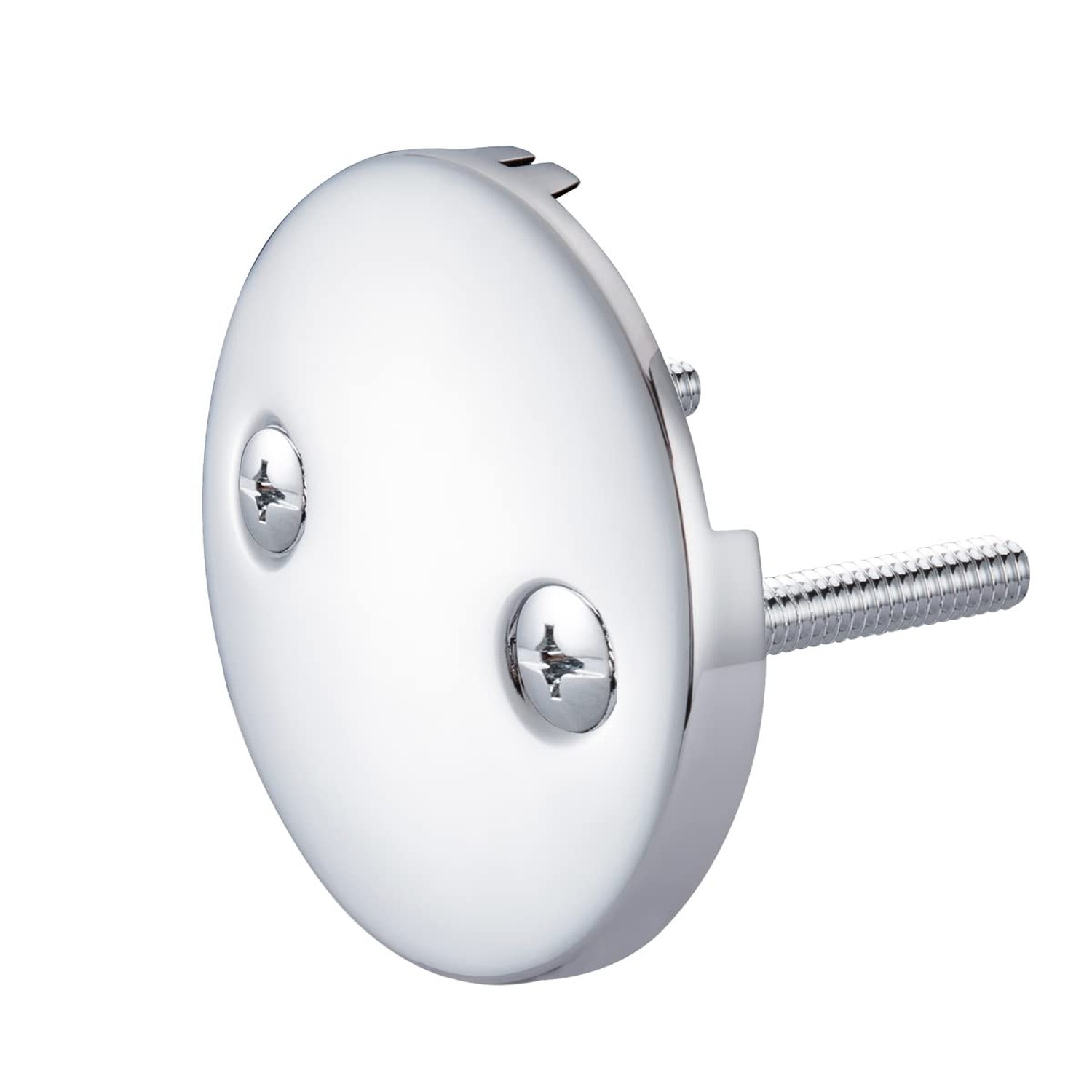 Universal Tub Overflow Faceplate, Polished Chrome, Solid Brass Construction (...