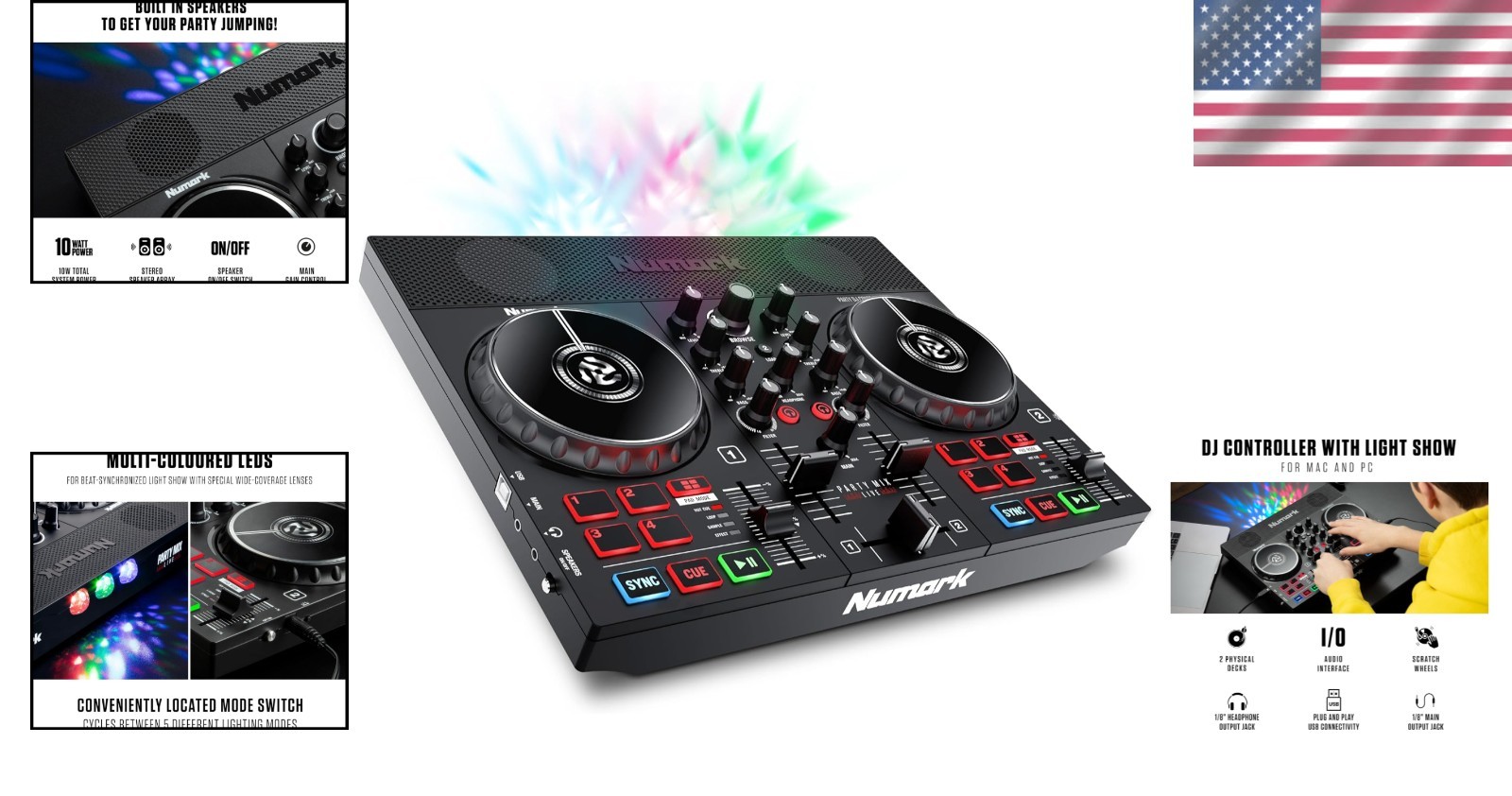 Compact DJ Controller with Integrated Audio Interface