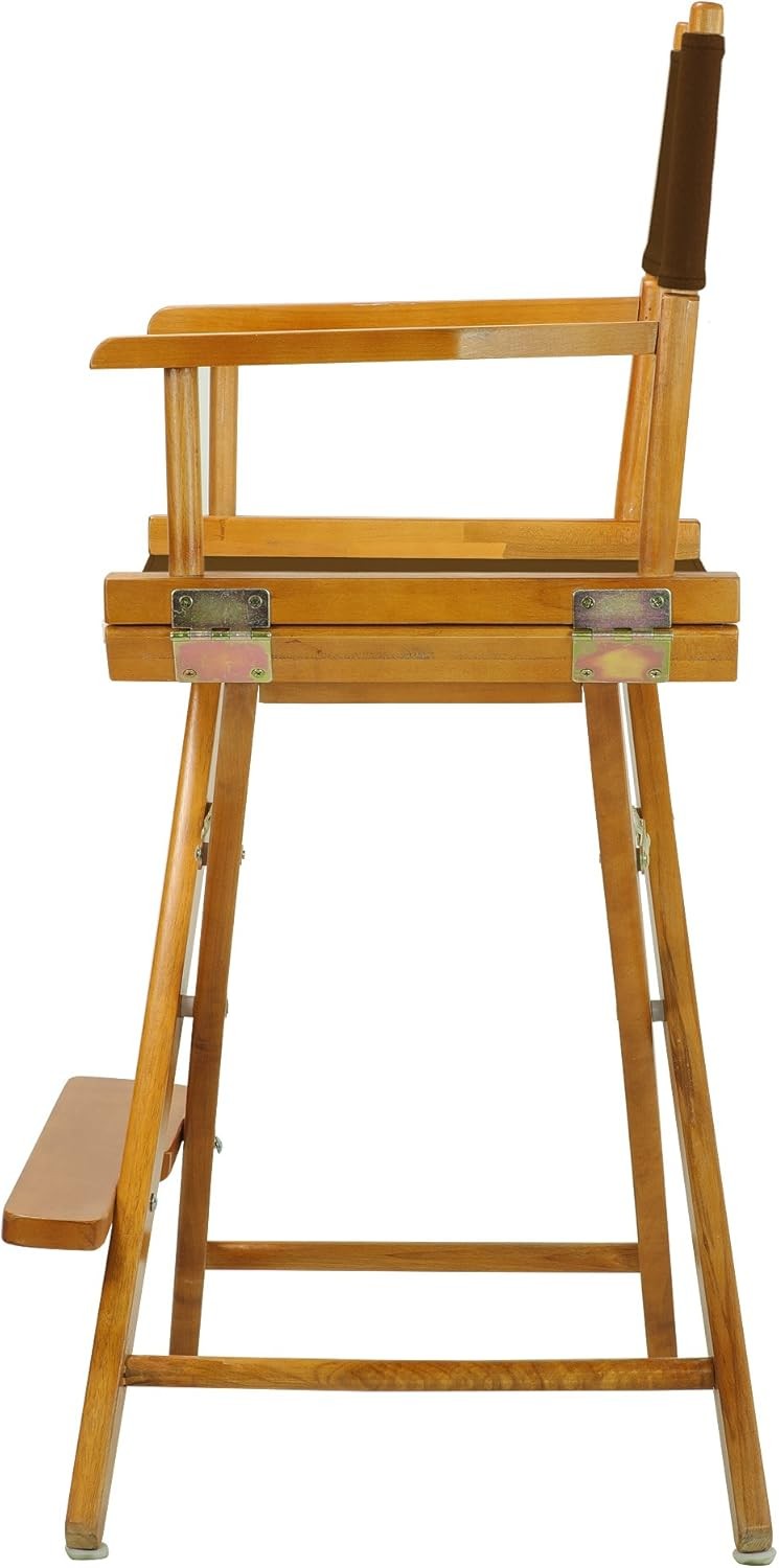 Director Chair 24" Counter Height Chair Honey OakFrame/Brown Canvas Chair