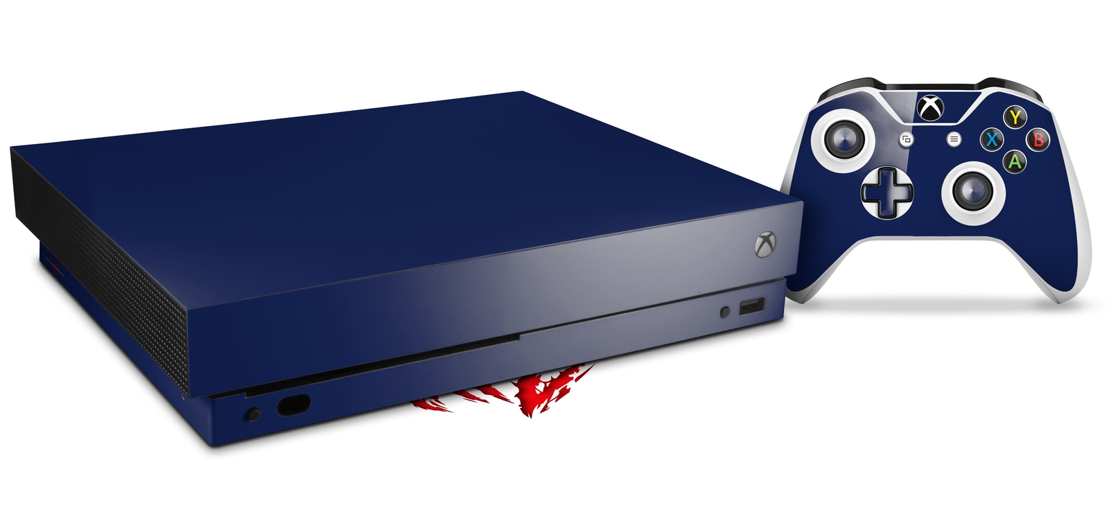 Skin Set for XBOX One X Solids Collection Navy Blue