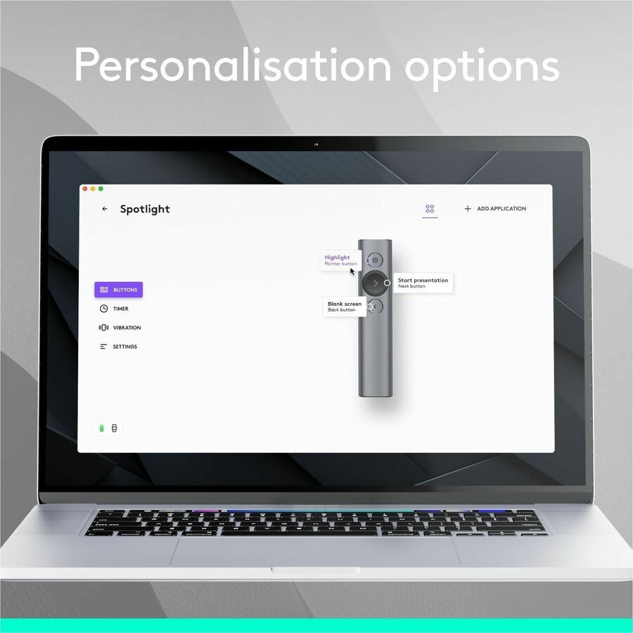 Logitech Spotlight Wireless Presentation Remote Laser Pointer Slate