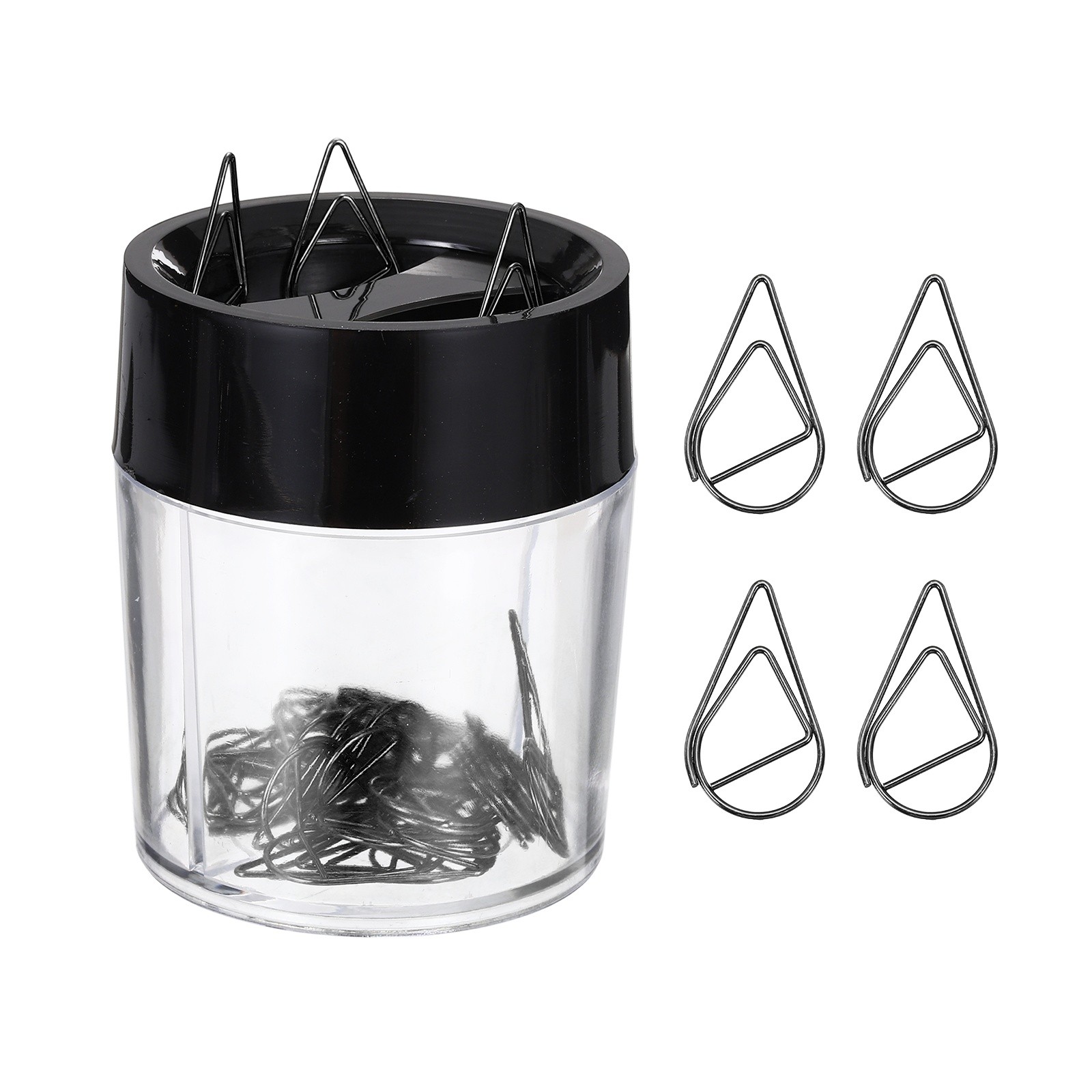 Paper Clip Teardrop Bookmark Holder Black, 40Pcs