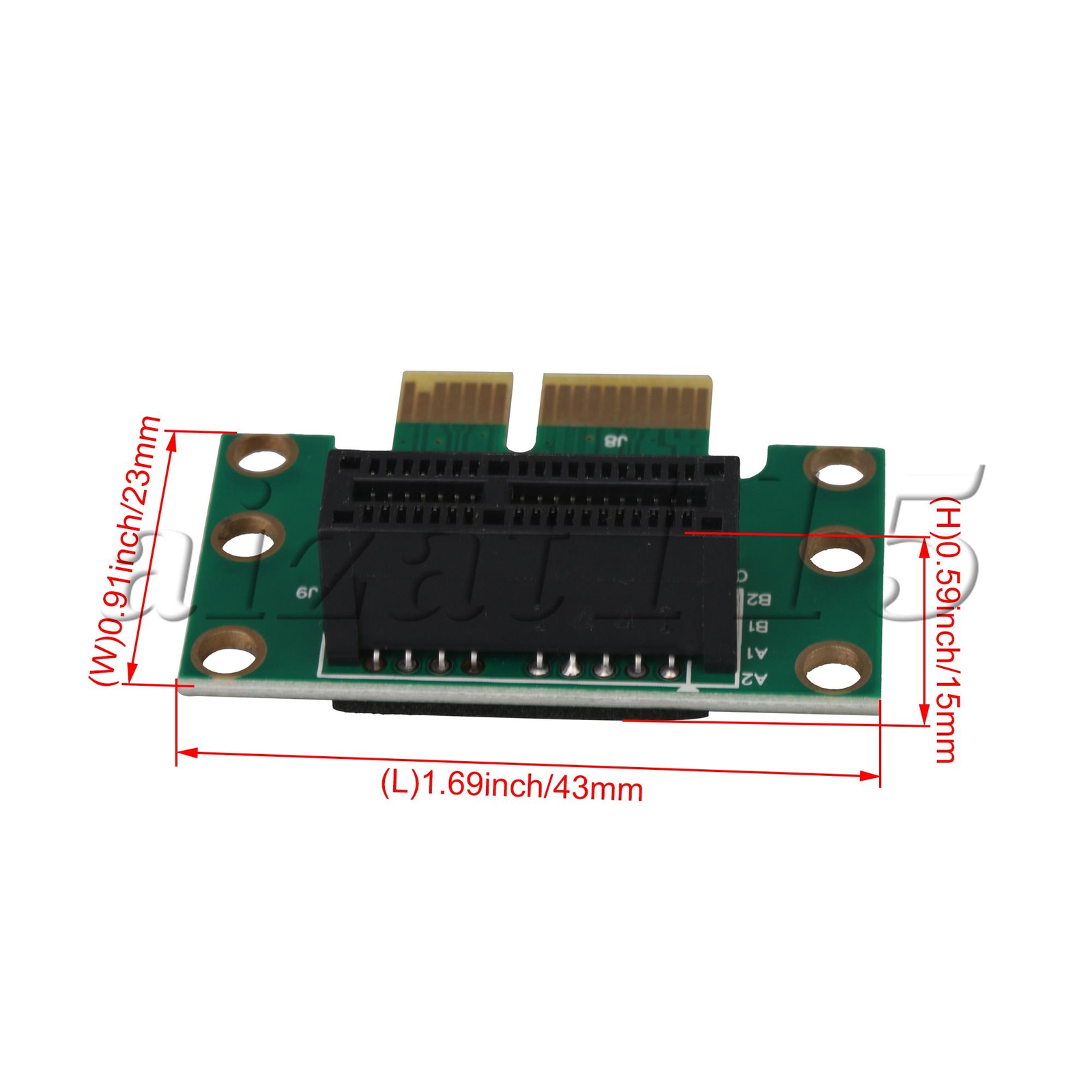 2Sets PCI-E 1X Adapter Fit for Graphics Riser Card Replacement