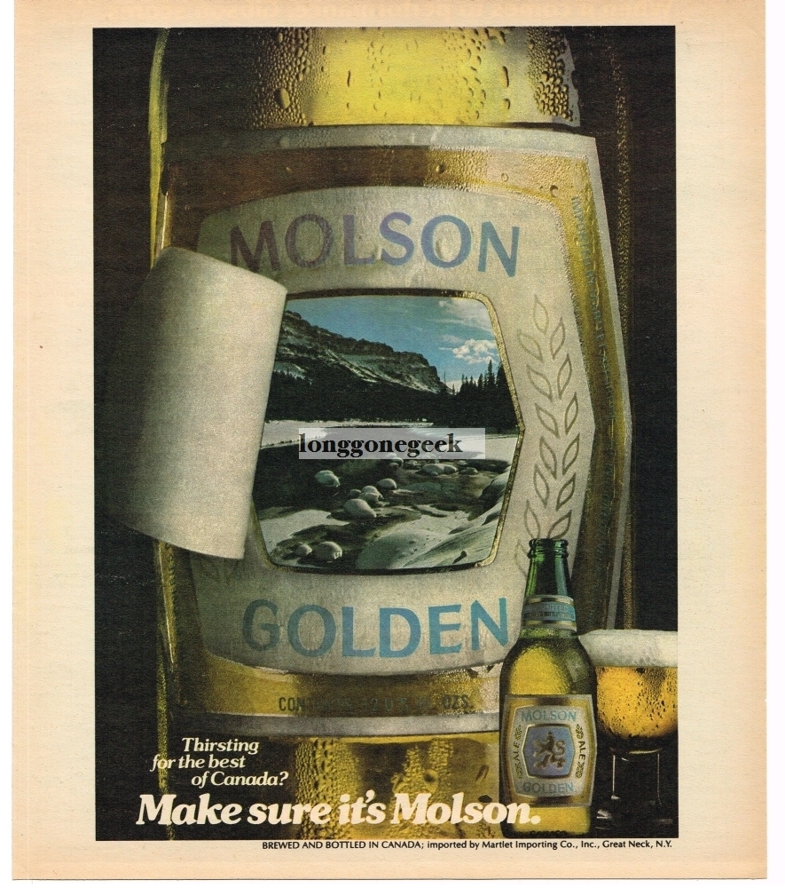 1981 MOLSON GOLDEN Beer Best Of Canada VINTAGE Print Ad Man Cave