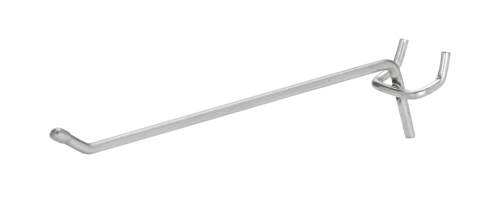 SSWBasics 6 inch Pegboard Hooks (Pack of 20) - Chrome - Fits ¼” or ⅛” Pegboard
