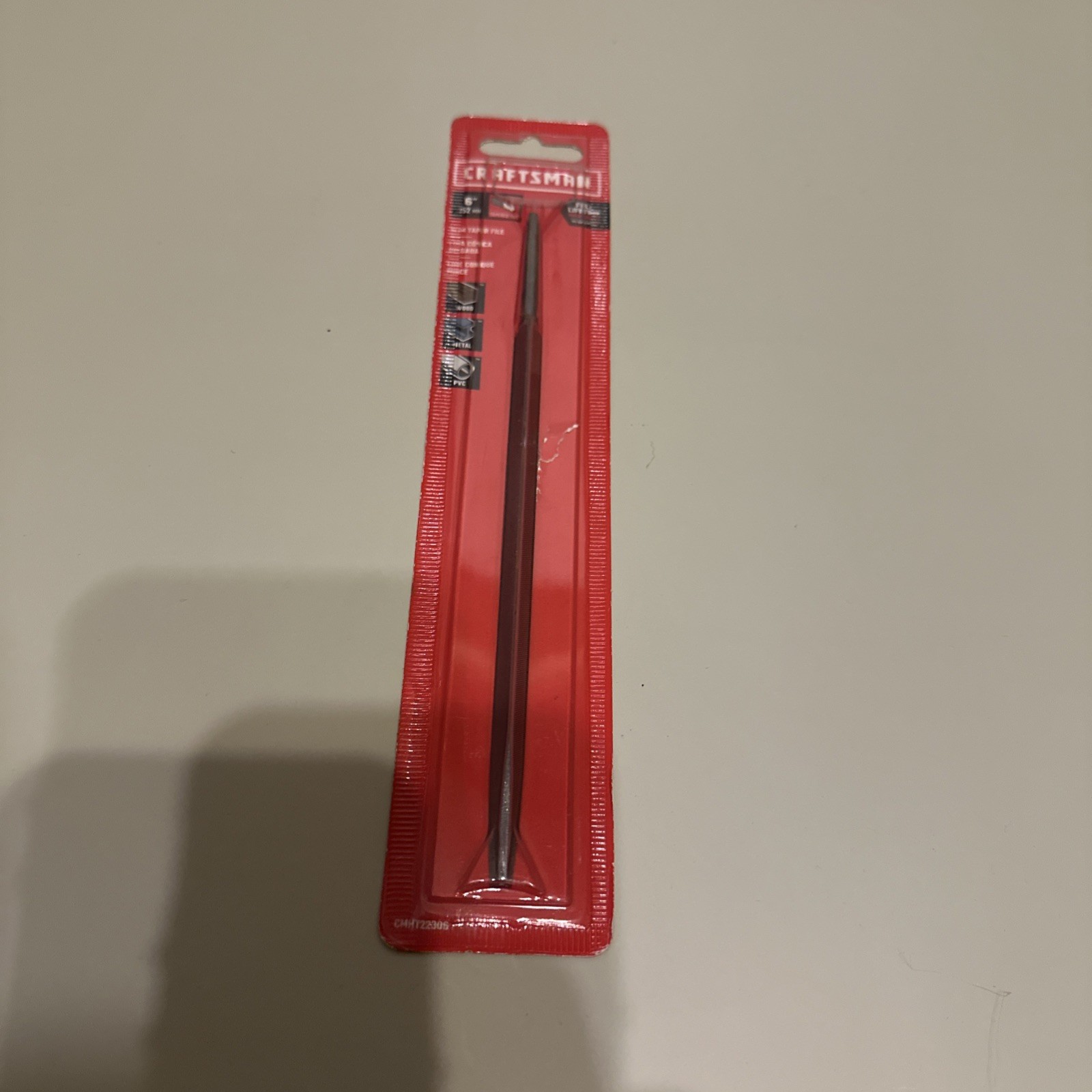 Craftsman 6" 162 mm Slim Taper File Wood Metal PVC Full Lifetime Warranty