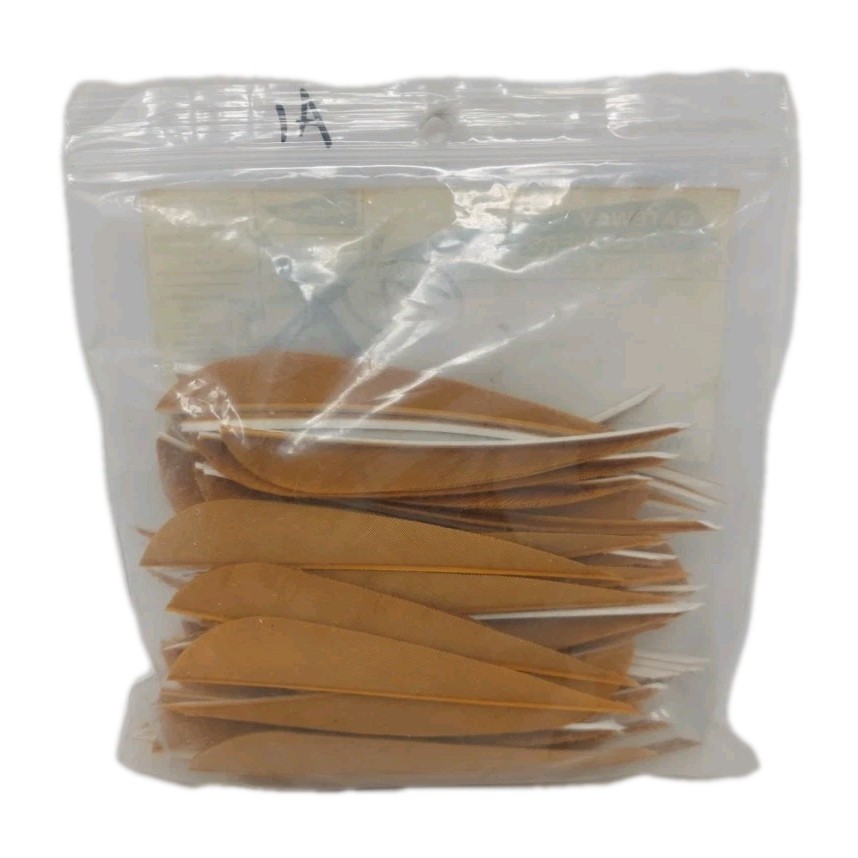 77 Count Gateway Feathers 4" Right Wing: Parabolic Desert Brown