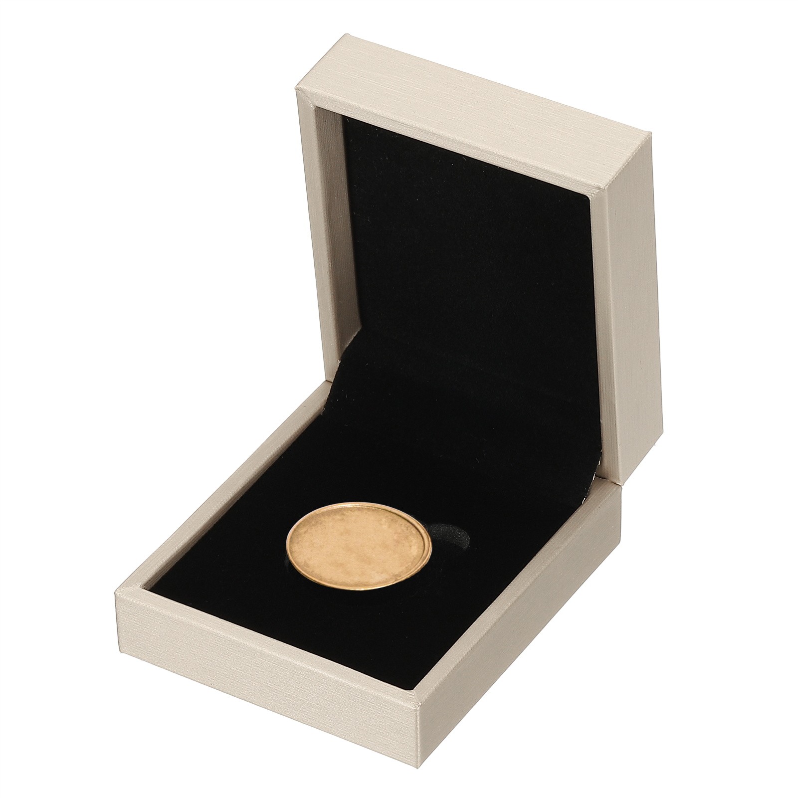 Coin Display Box, Coin Presentation Display Box Square Fit 33mm Coin, Golden
