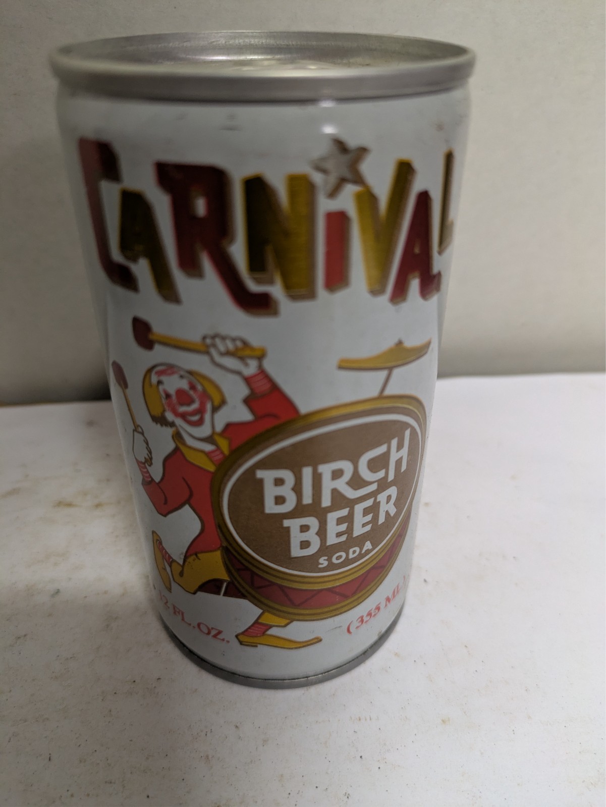 12oz Carnival Birch Beer empty unopened soda can, Scranton, PA