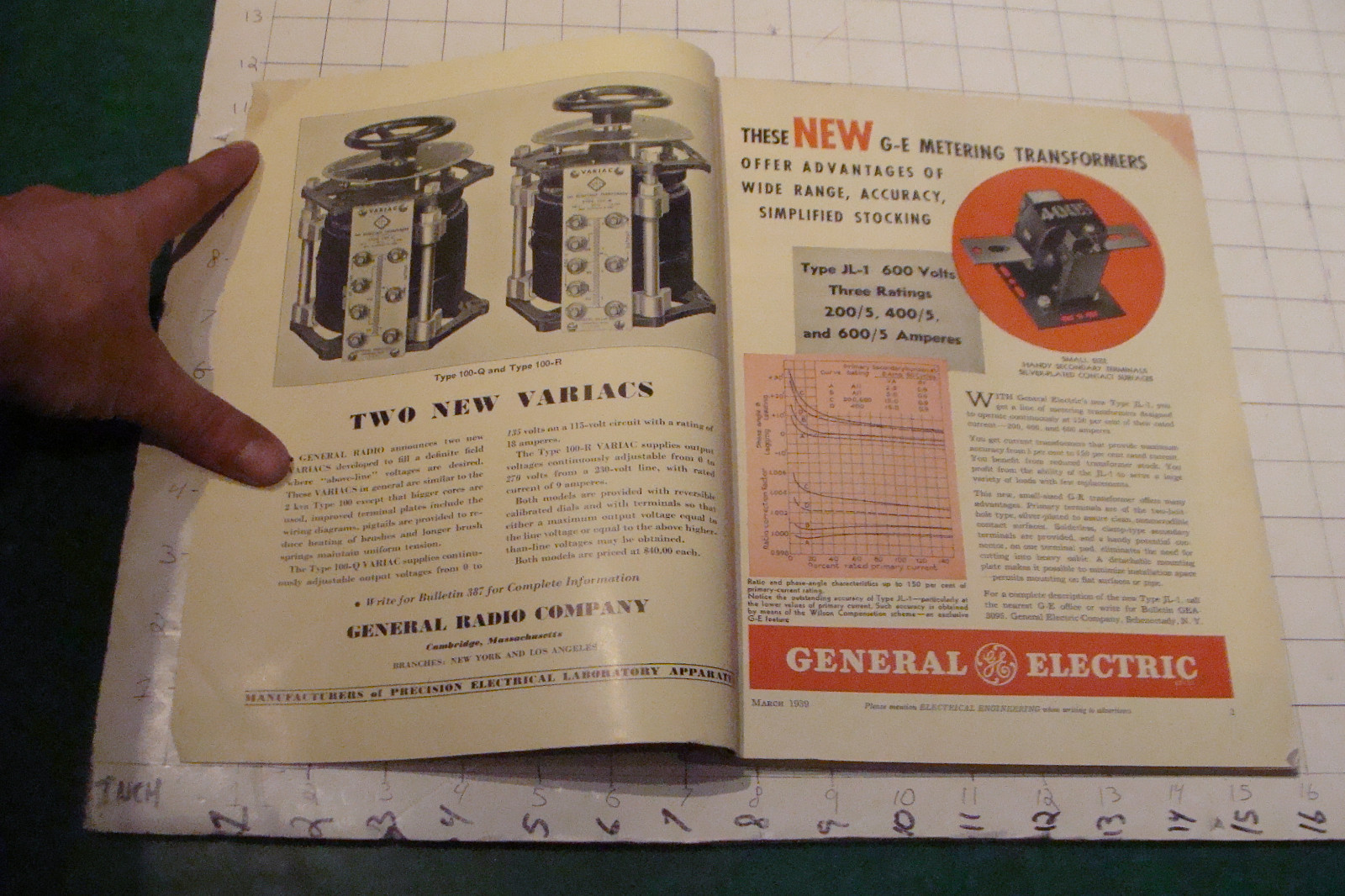 ELECTRICAL ENGINEERING march 1939 - New England hurricane power stuff, etc