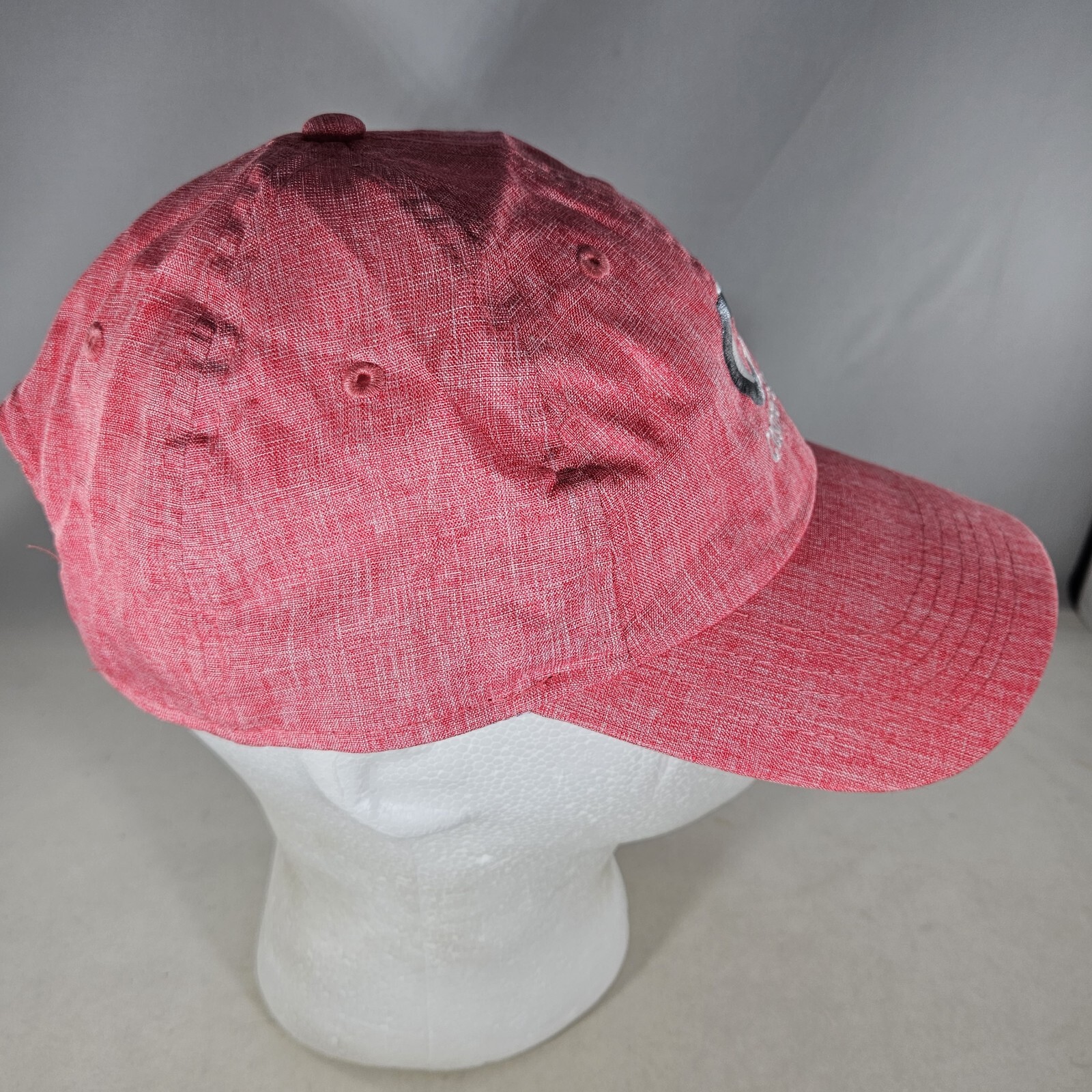 Castner Golf Hat Pink Embroidered Logo New Jersey Lessons Adjustable Strap Cap