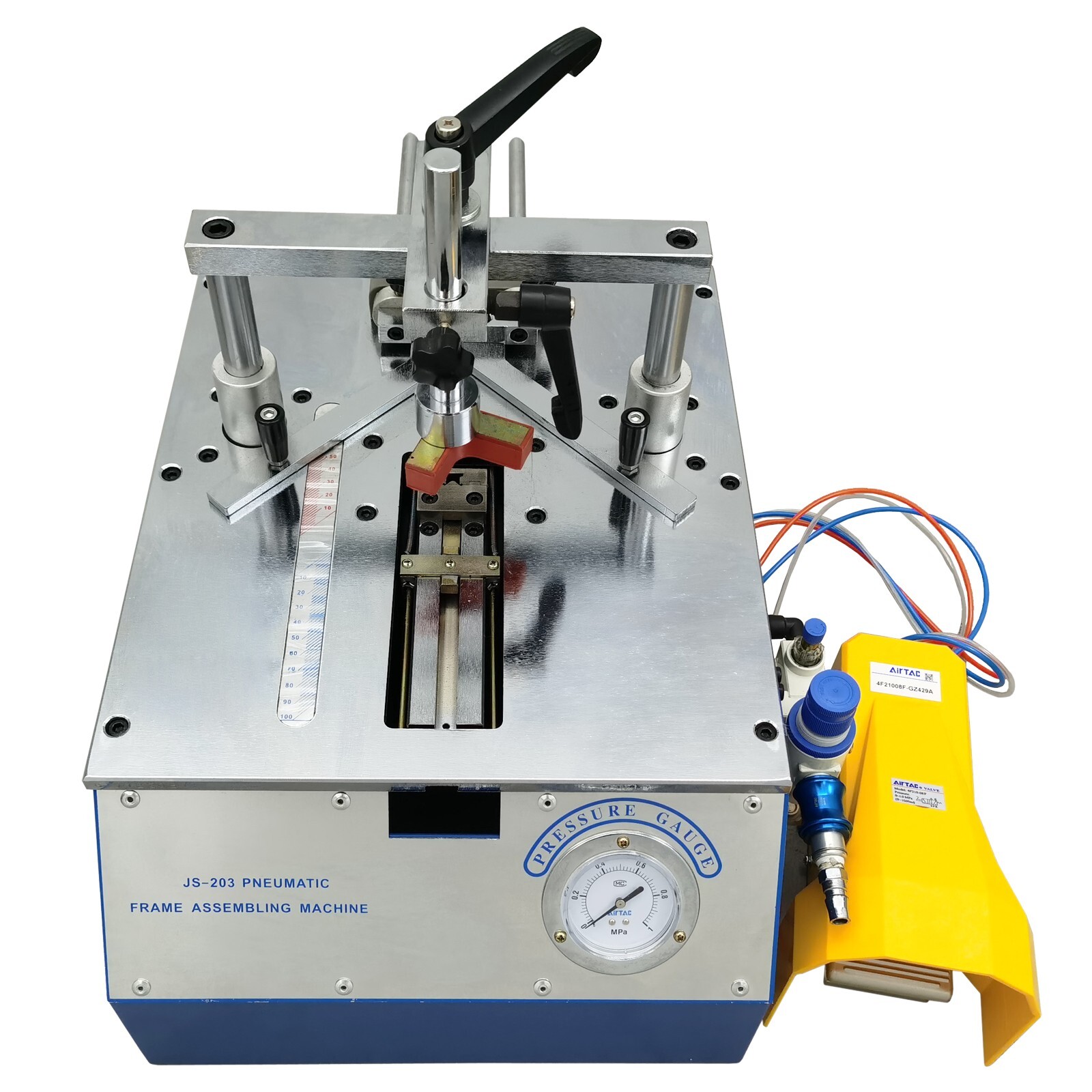 Pneumatic Mirror Frame Angle Nailing Machine Seamless Wood Nailing Machine