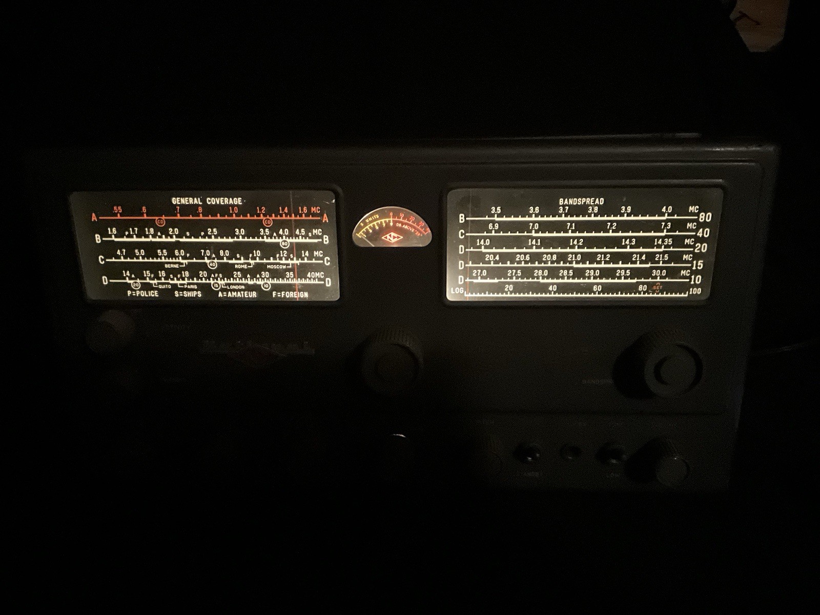 National NC-98 General Coverage Receiver, New Caps, Works!