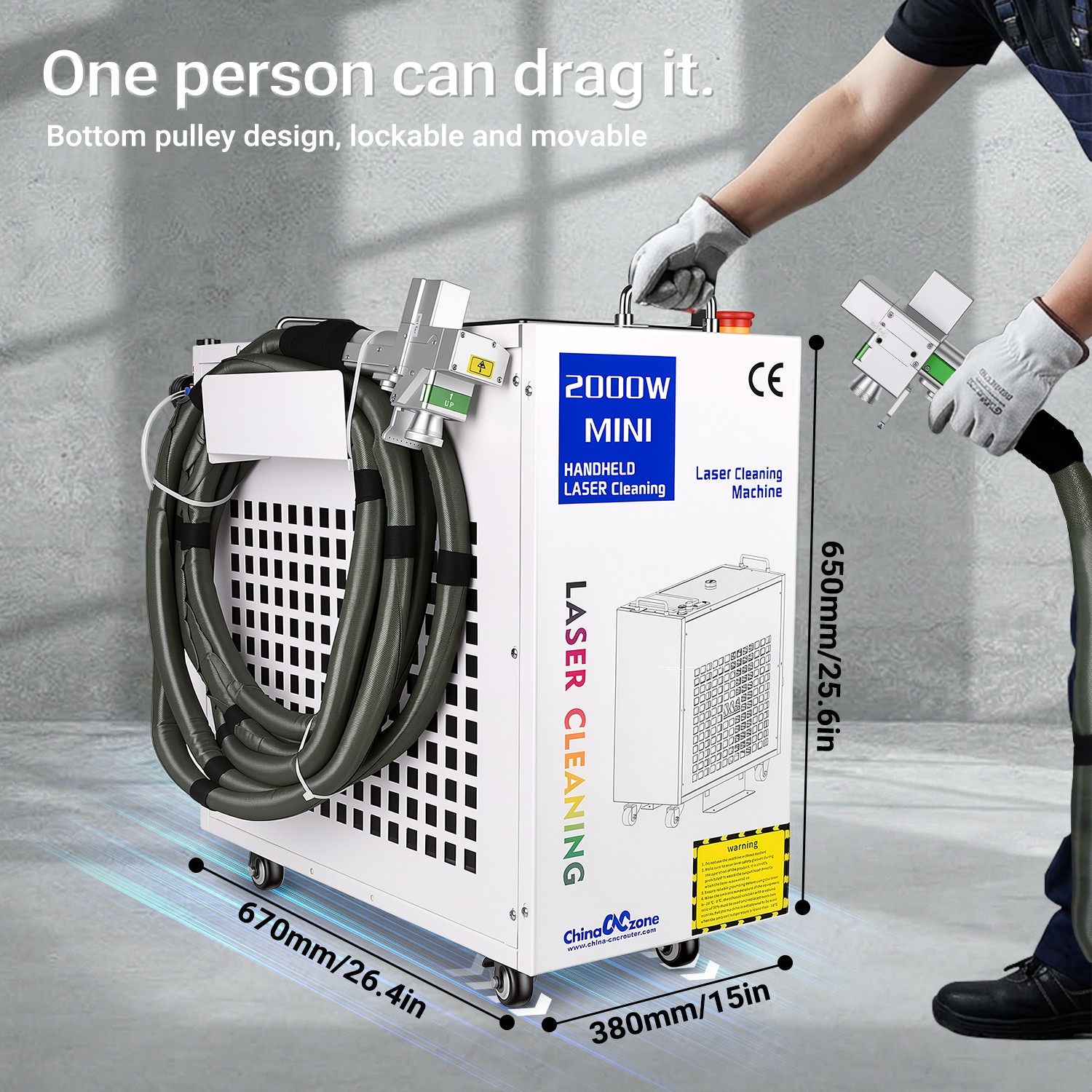 2000W Handheld Laser Cleaning Machine 9 clean modes Rust Paint Oxide Remover US