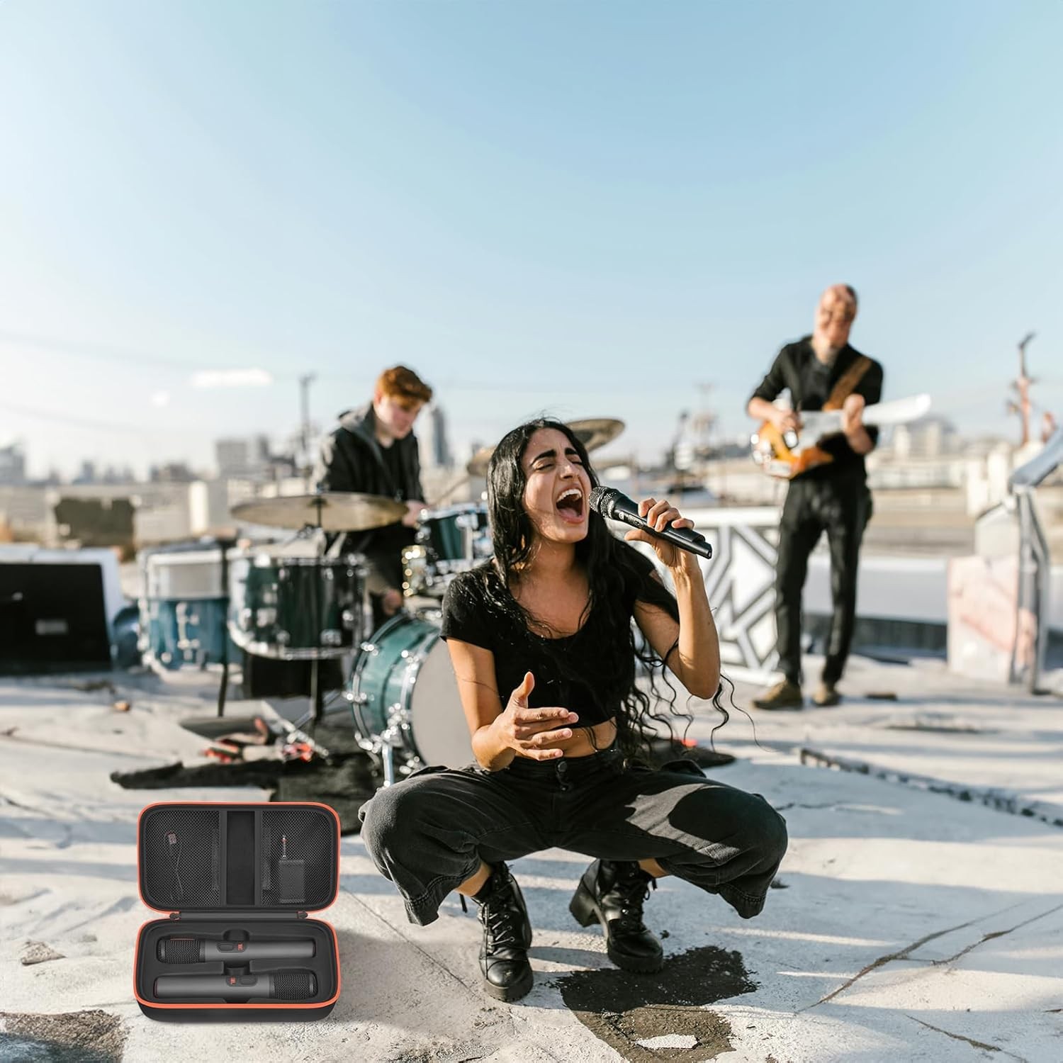 Bluetooth Microphone Wireless Case Compatible with JBL PartyBox Wireless Mic ...