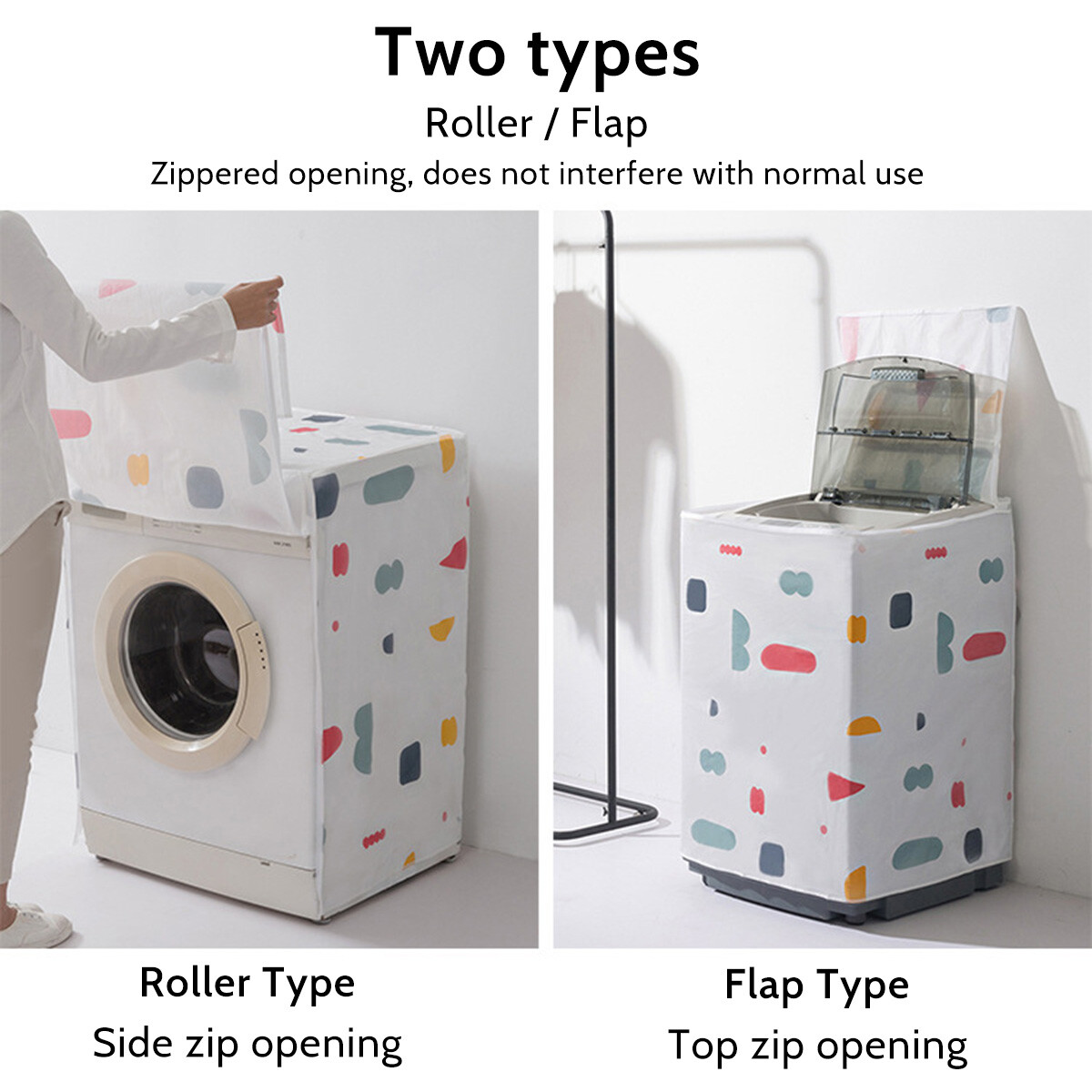 Washing Machine Dust Cover Laundry Washer Dryer Protector Dustproof Waterproof