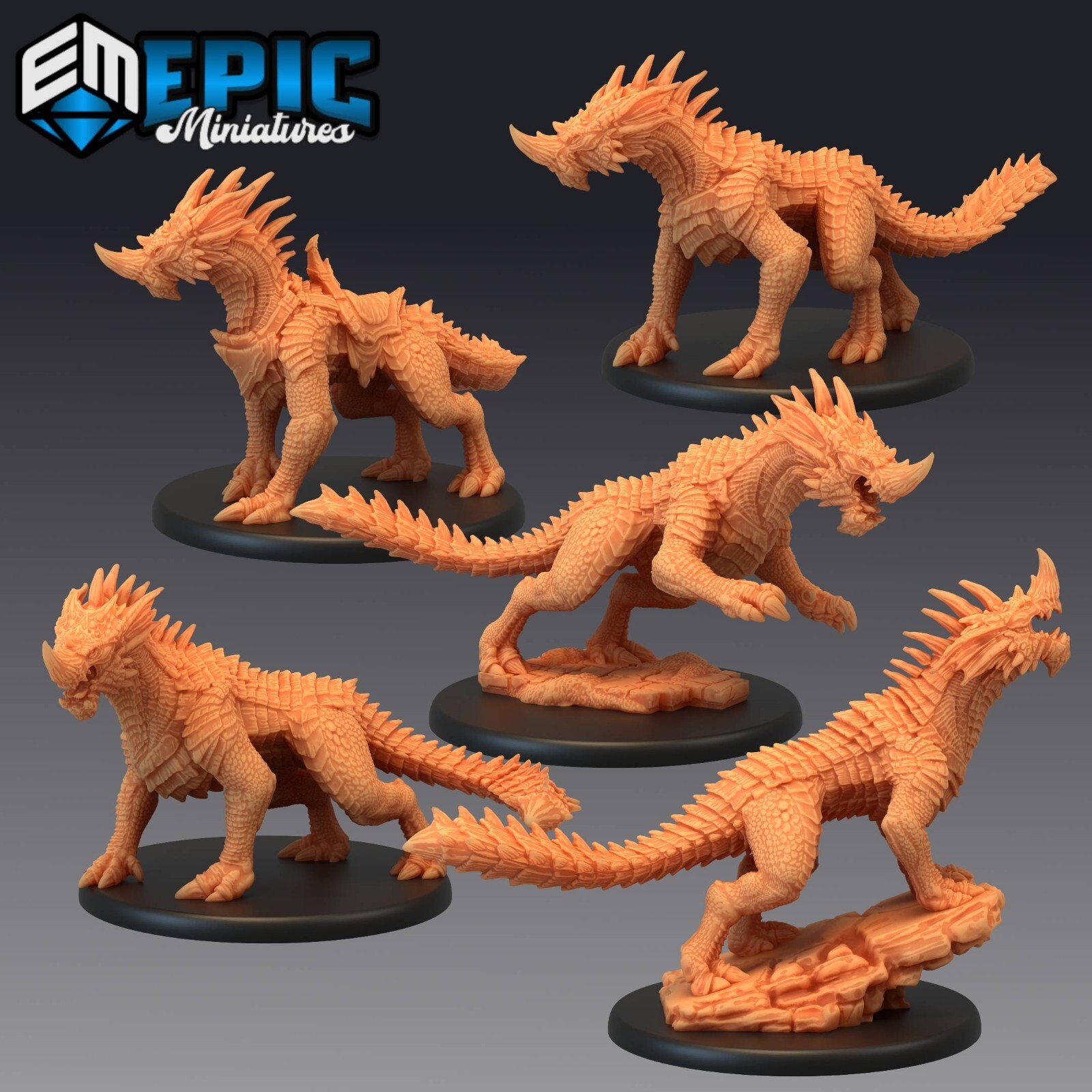 Blue Guard Drake Dungeons and Dragons Miniature D&D, Epic Miniatures 28mm