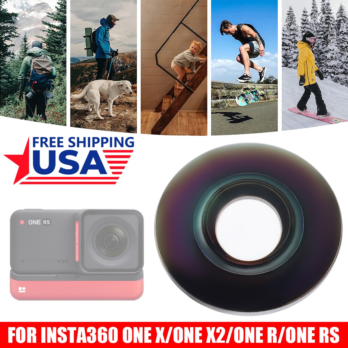 For Insta360 One X/One R/One X2 Camera Lens Replacement Repair Part Accessories.