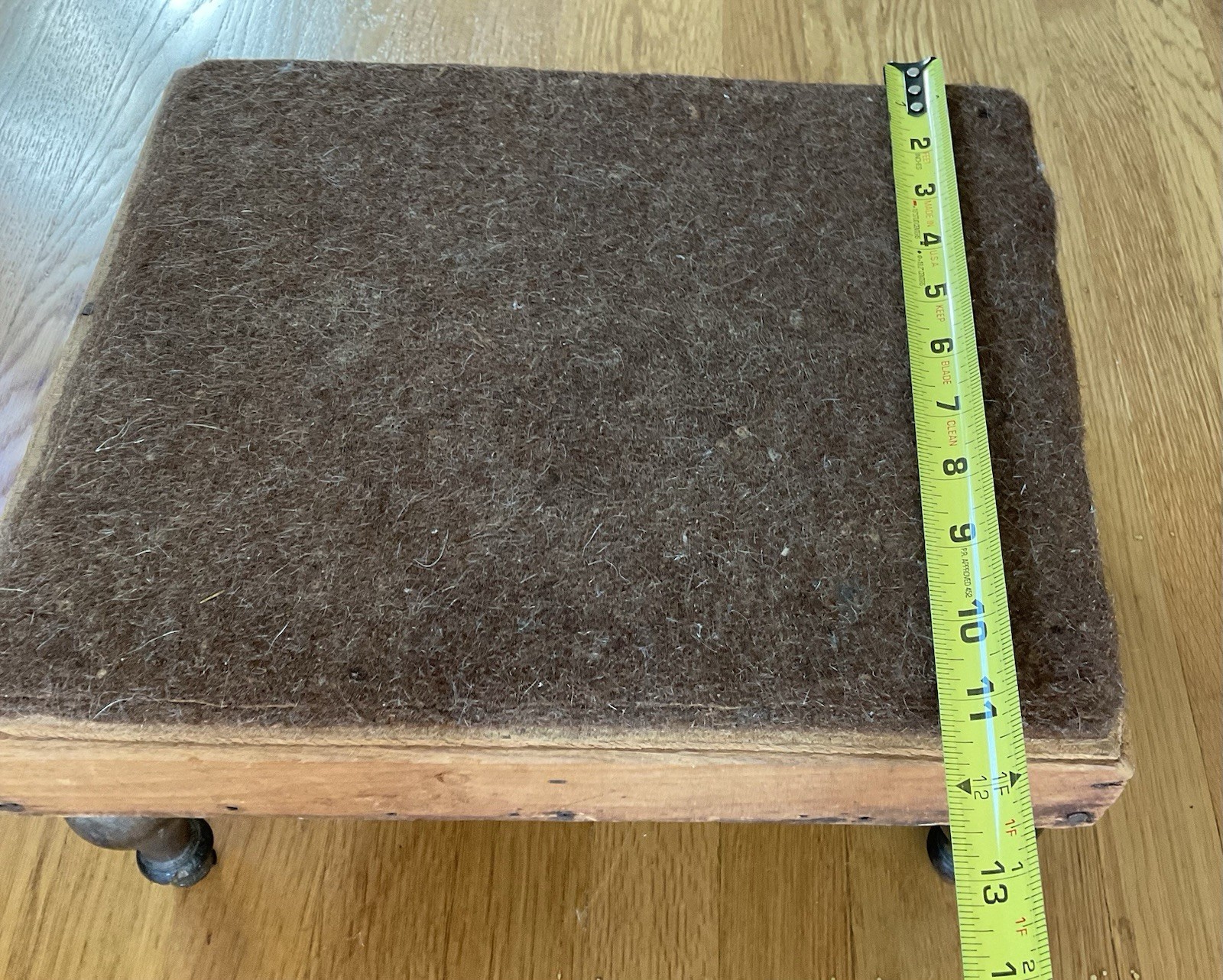 Antique Hand Made Farm House County Foot Stool For Needlepoint Or Cross Stitch