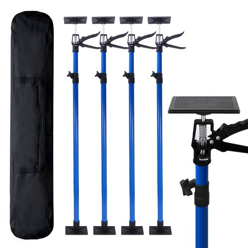 4pcs Adjustable Support Pole Cabinet Jack for Installing Cabinet Support Rod+Bag