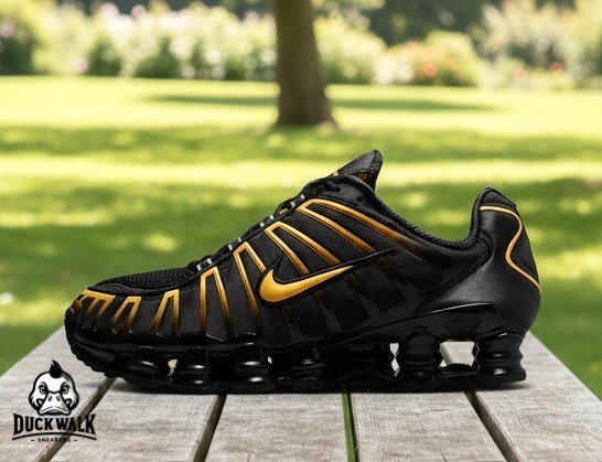 Nike Shox TL Shoes Black University Gold AV3595-013 Men's Sizes NEW