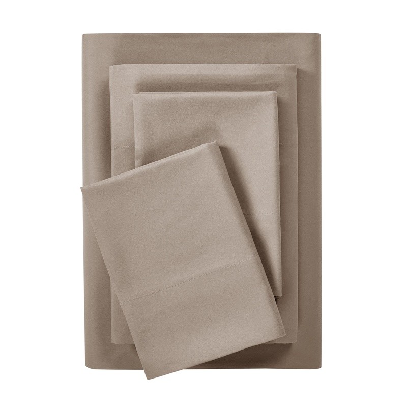 Comfort Chill Microfiber Bed Sheet Set Full Size Brownstone, 4 Piece