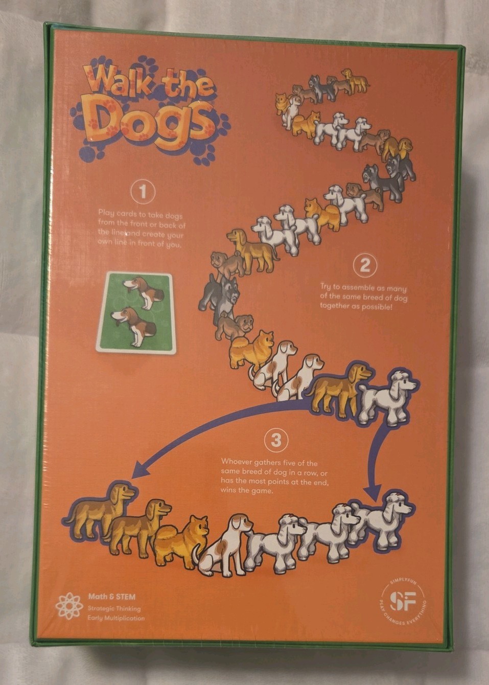 SimplyFun Walk The Dogs Educational Math Game NEW SEALED