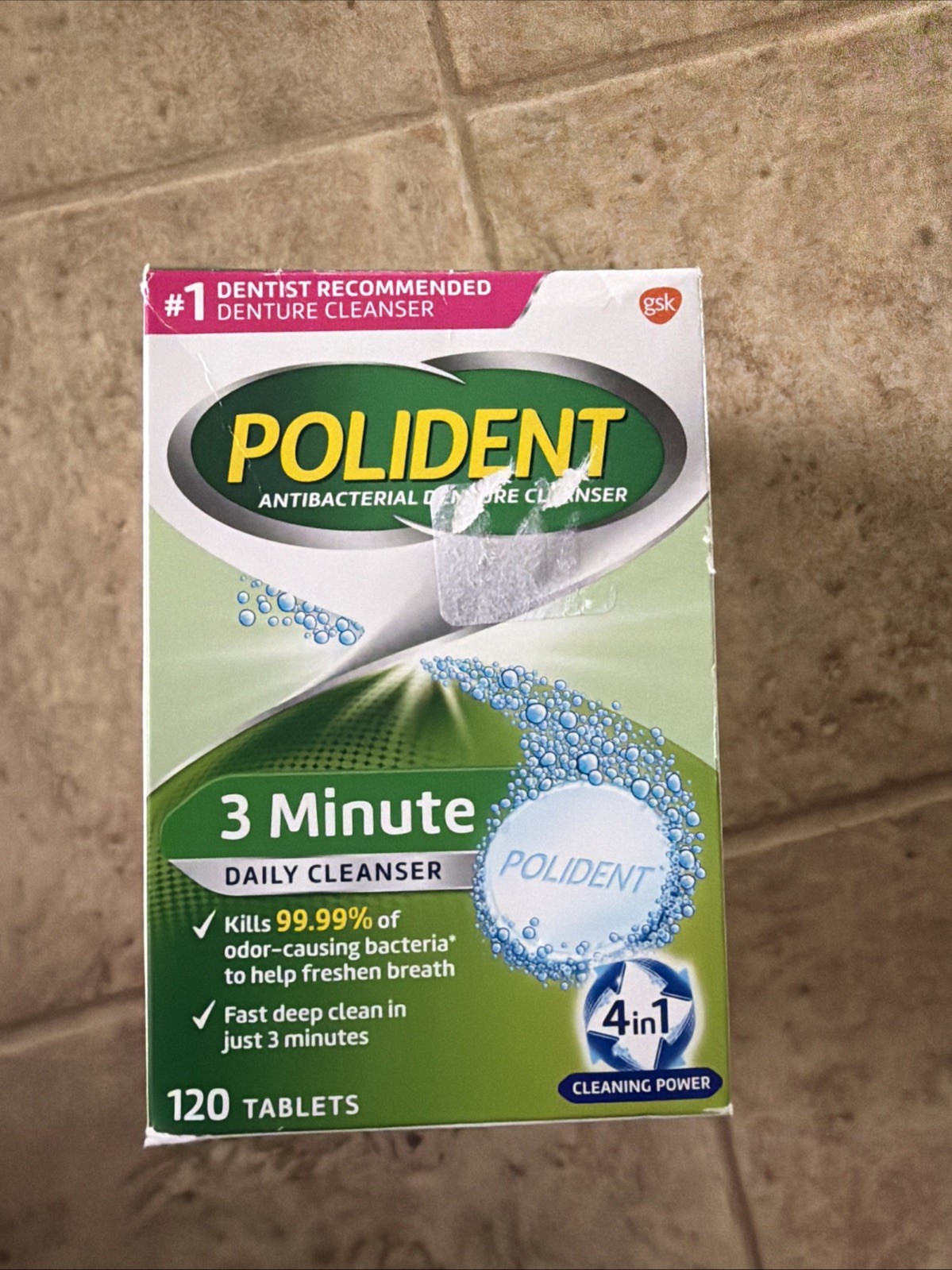 Polident Antibacterial 120 Tablets