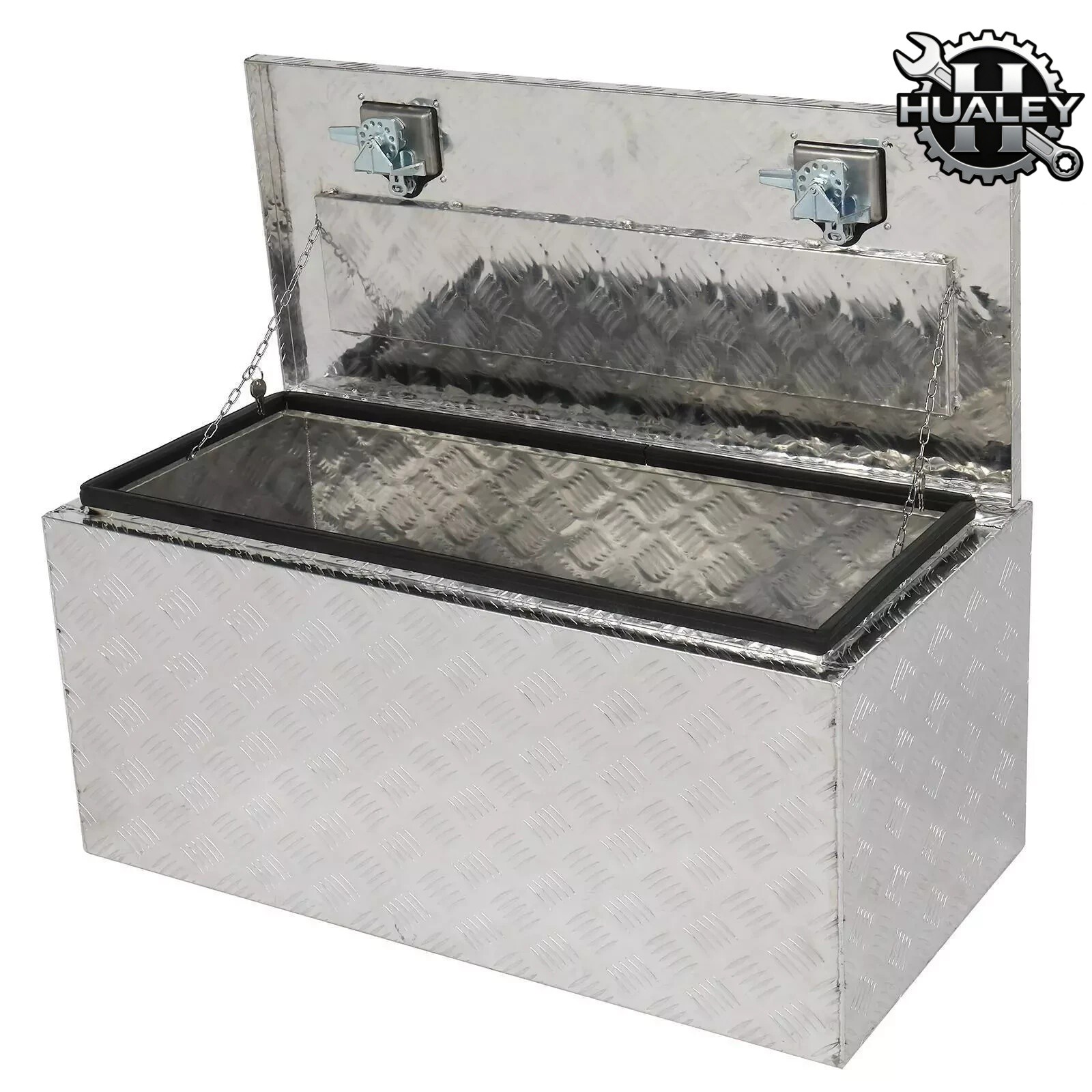 30" X 18" X 18" Aluminum Heavy Duty Trailer Rvs Pickup Tongue Tool Box Silver
