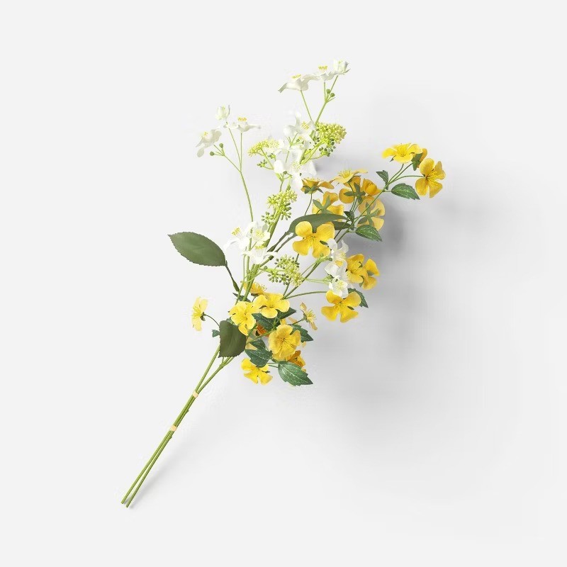 28" Wildflowers Stem Yellow/White