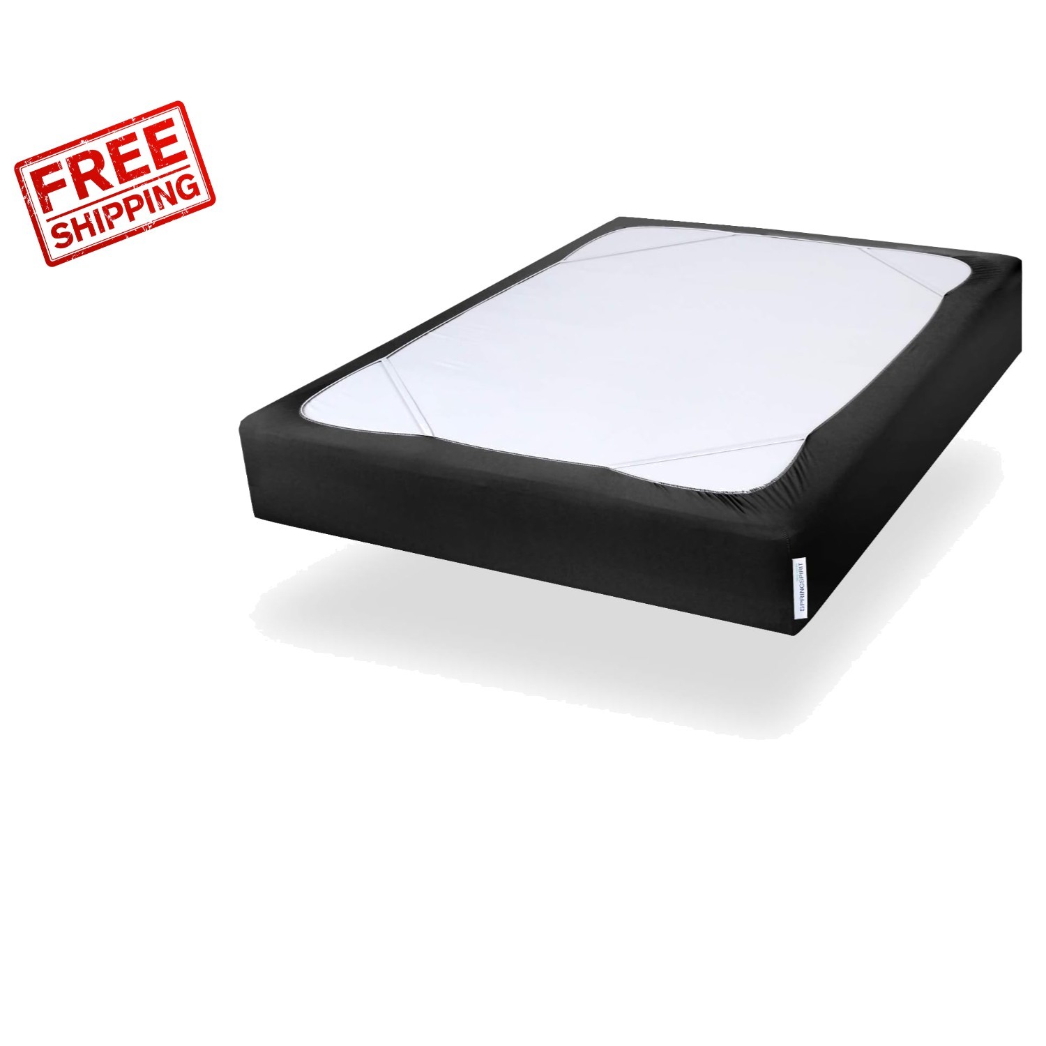 Trendy Black Box Spring Cover Fits Queen - Smooth, Elastic, Machine Washable