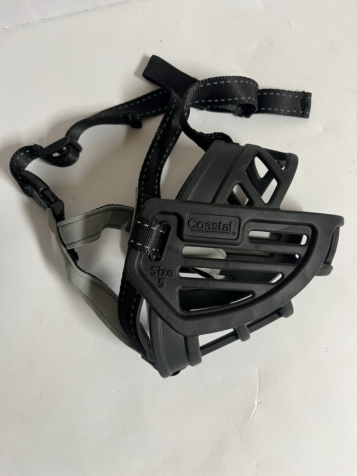 Coastal Plastic DOG MUZZLE Size 5 Black Adjustable Strap VGC