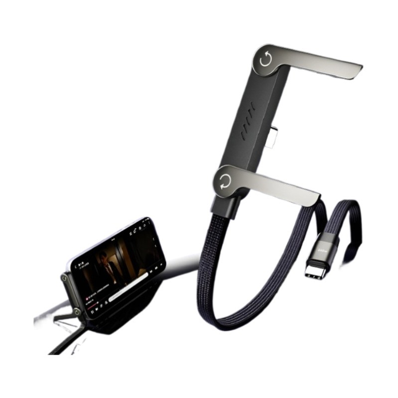 2-in-1 Invisible Holder Charger Cable–240W Fast Cord with Phone Stand Charging