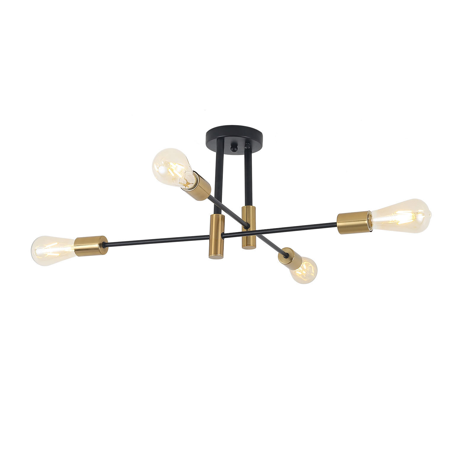 Modern Sputnik Chandelier Ceiling Fixture Gold Pendant Lamp Living Room Lights