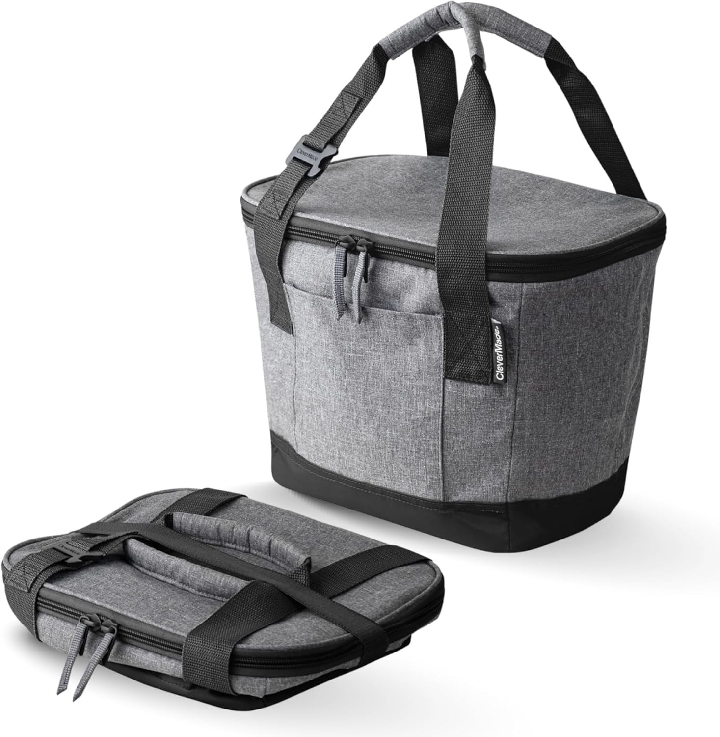 CleverMade Tahoe Collapsible Insulated 18 Can, Gray - Cooler - 18 Can
