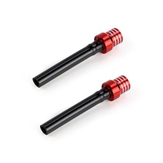 2 PCS CNC One Way Breather Hose Gas Fuel Tank Cap with Breather Red, Black Hose