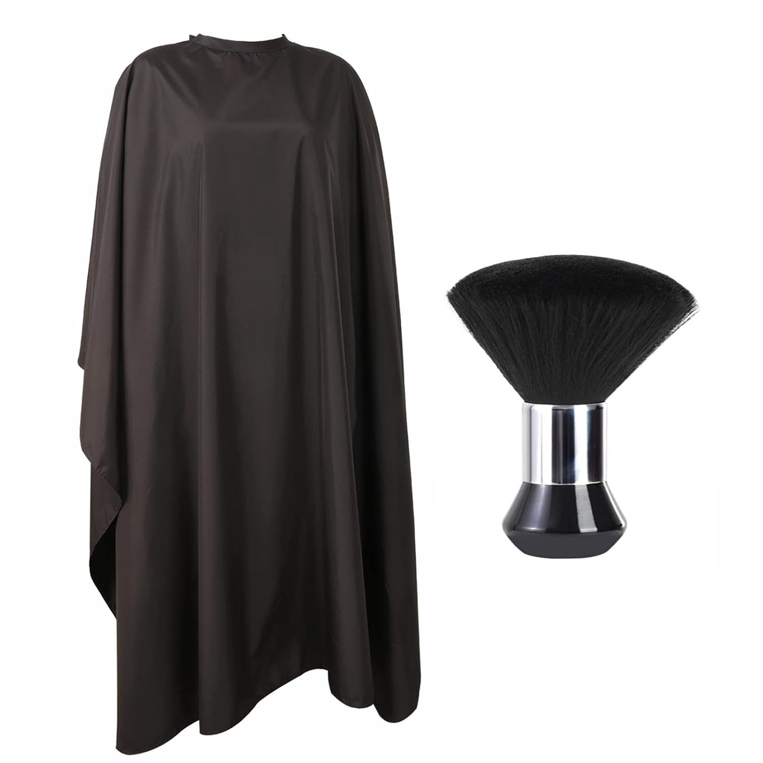 Professional Hair Cutting Cape with Neck Duster Brush, Large Size Salon Barber C