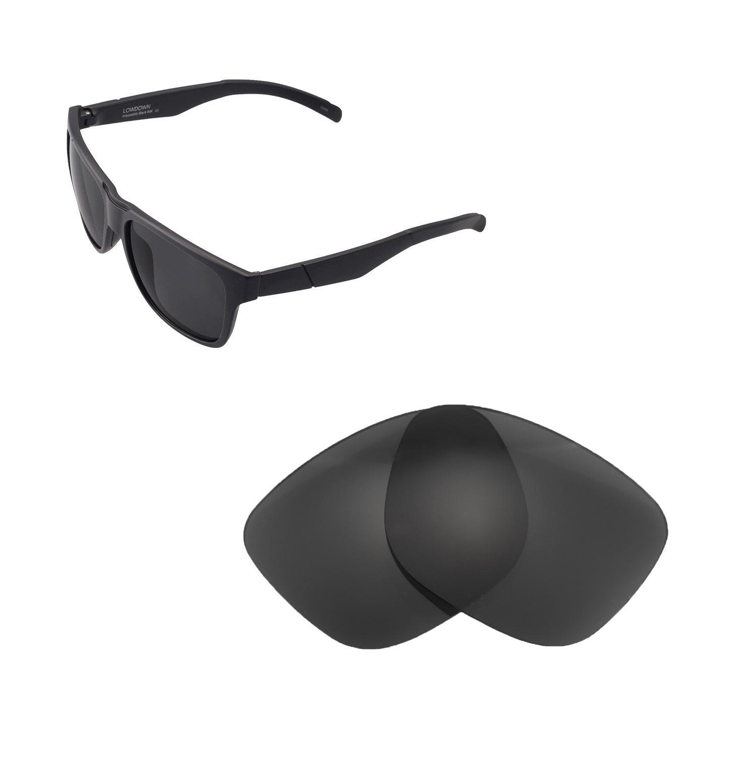 Walleva Black Polarized Replacement Lenses For Smith Lowdown