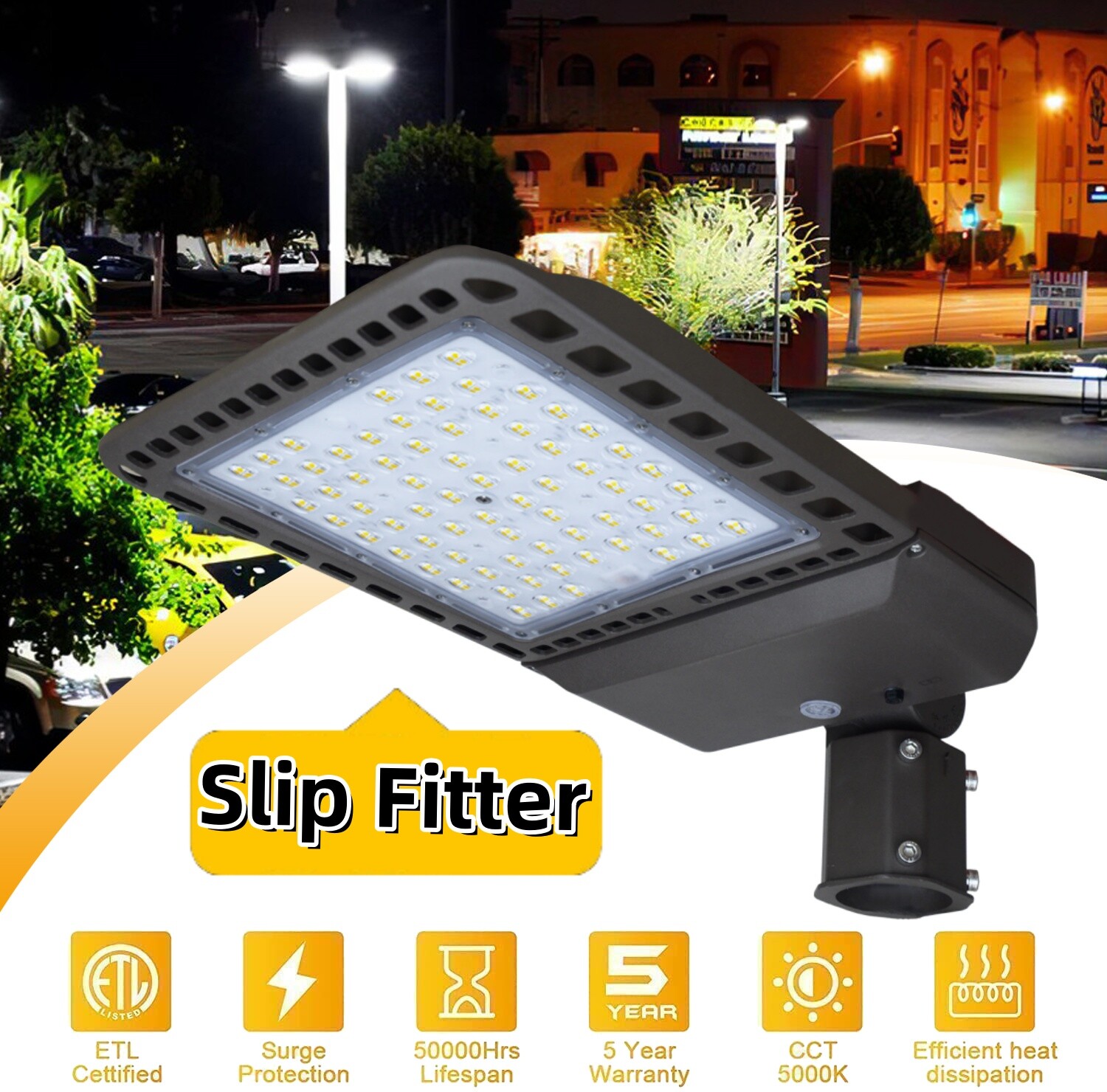 300W LED Parking Lot Light Dusk To Dawn Commercial Shoebox Street Light Outdoor