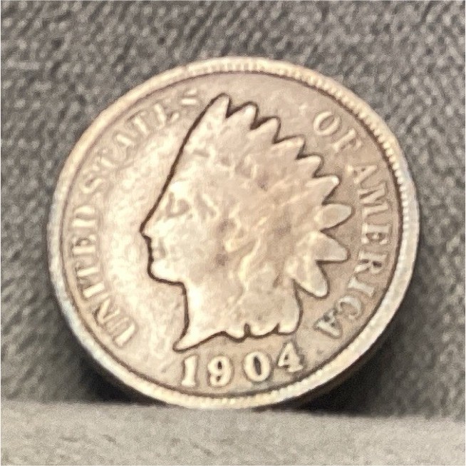 1904 Indian Head Small Cent Penny, Philadelphia Mint, BN, KM#90