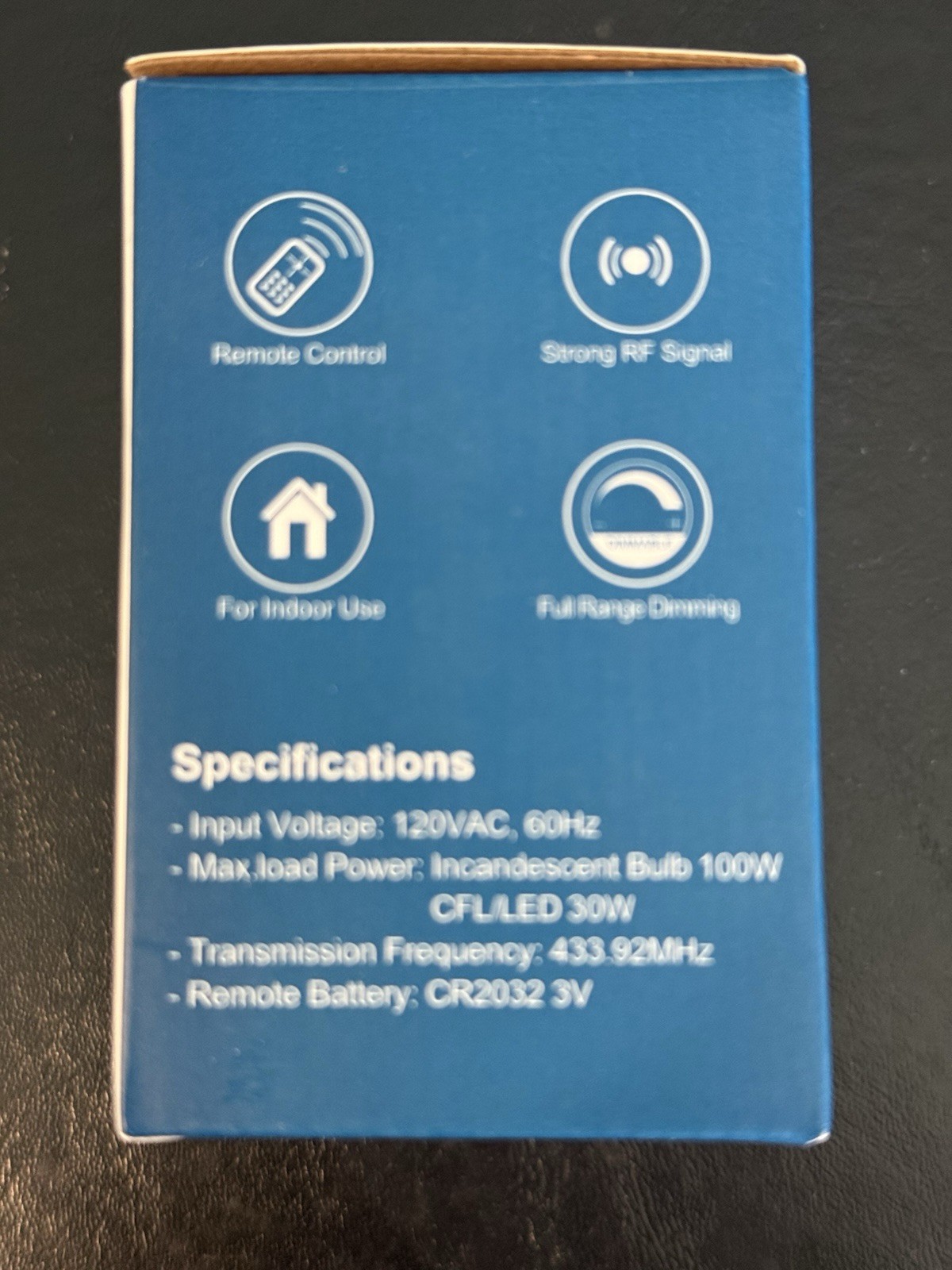 Dewenwils Remote Control Dimmer Light Socket #HRLD11A - A2000