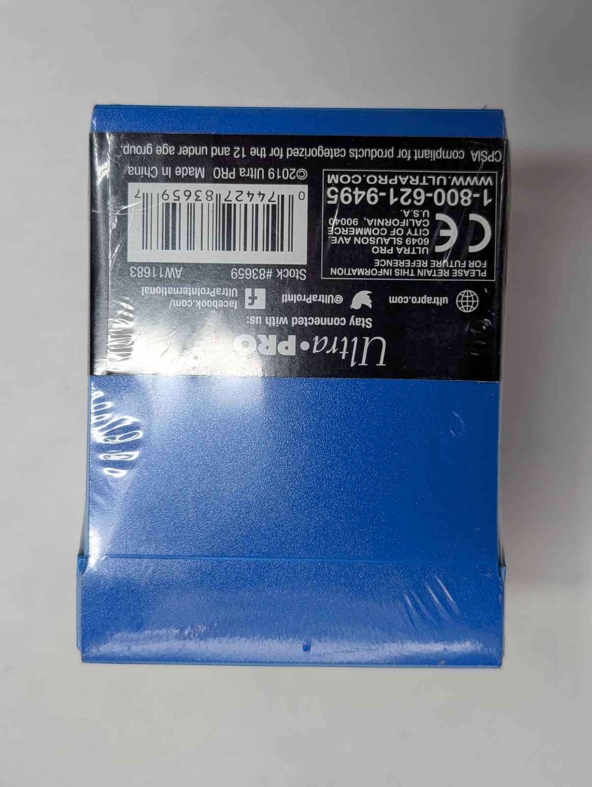 Ultra Pro Eclipse PRO 100+ Deck Box BLUE Locking Lid w/ 1 Card Divider
