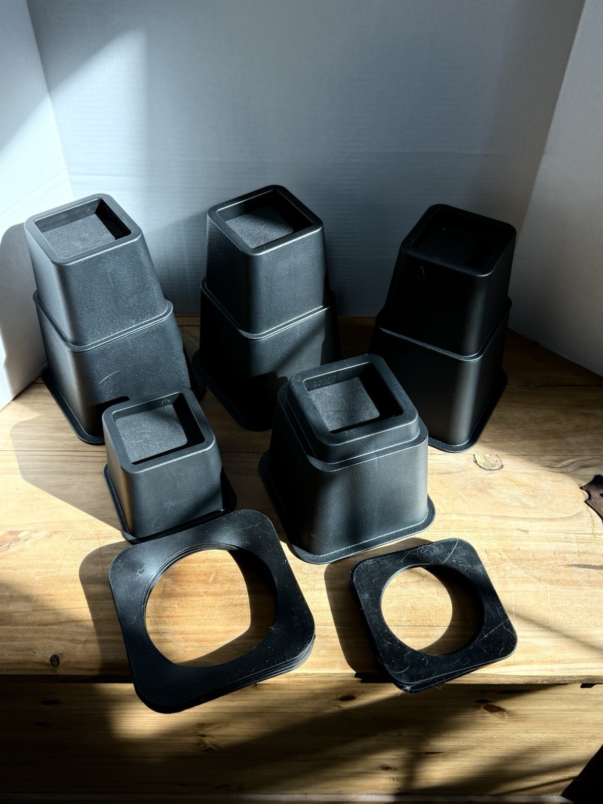 Adjustable Bed Risers Stackable Lift, 3, 5, 8 Inch Set Of 8